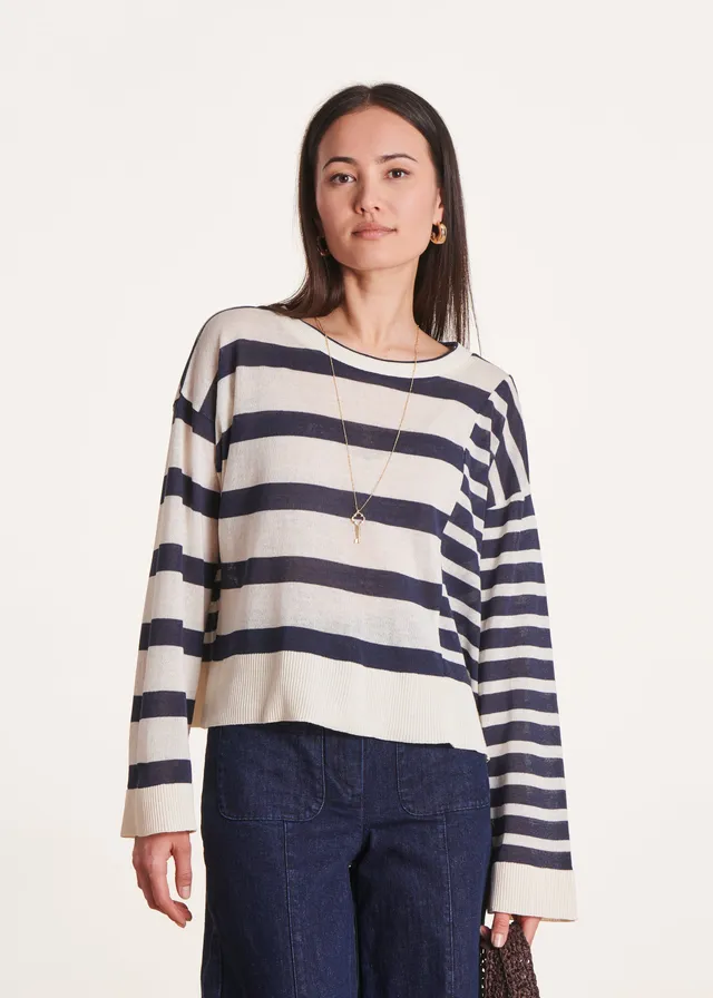 la-f-e-marabout-e-dustang-streifenpullover-marine-ecru-weit image 1