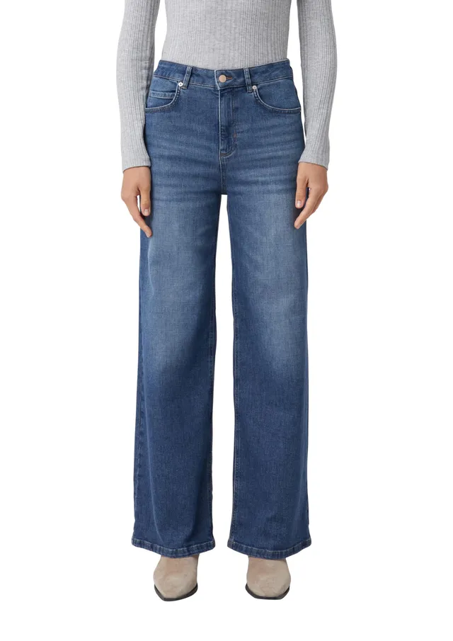 comma-jeans-elastische-wide-leg-jeans-hose-gr-e-38 image 1
