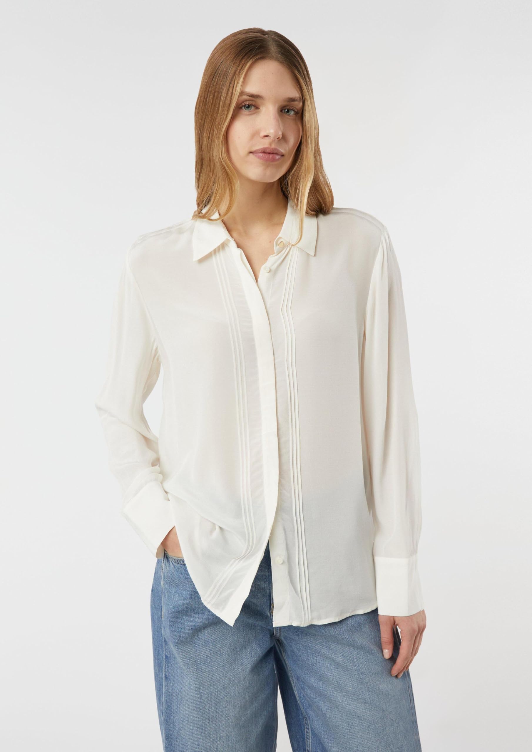 comma-bluse-wei-langarm-hemdbluse-gr-e-38 image 3