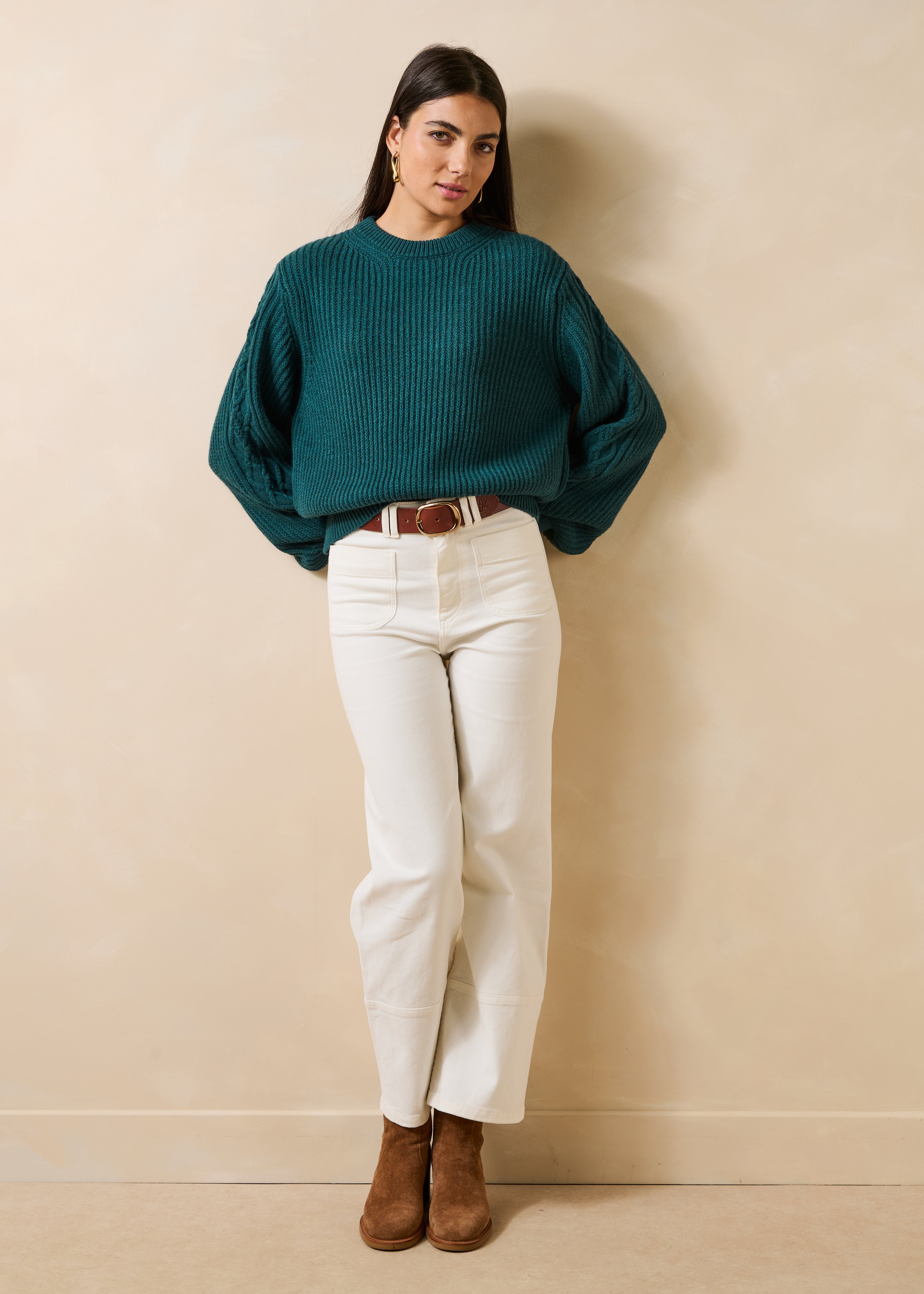 la-f-e-marabout-e-gosco-pullover-petrol-wolle-alpaka image 2
