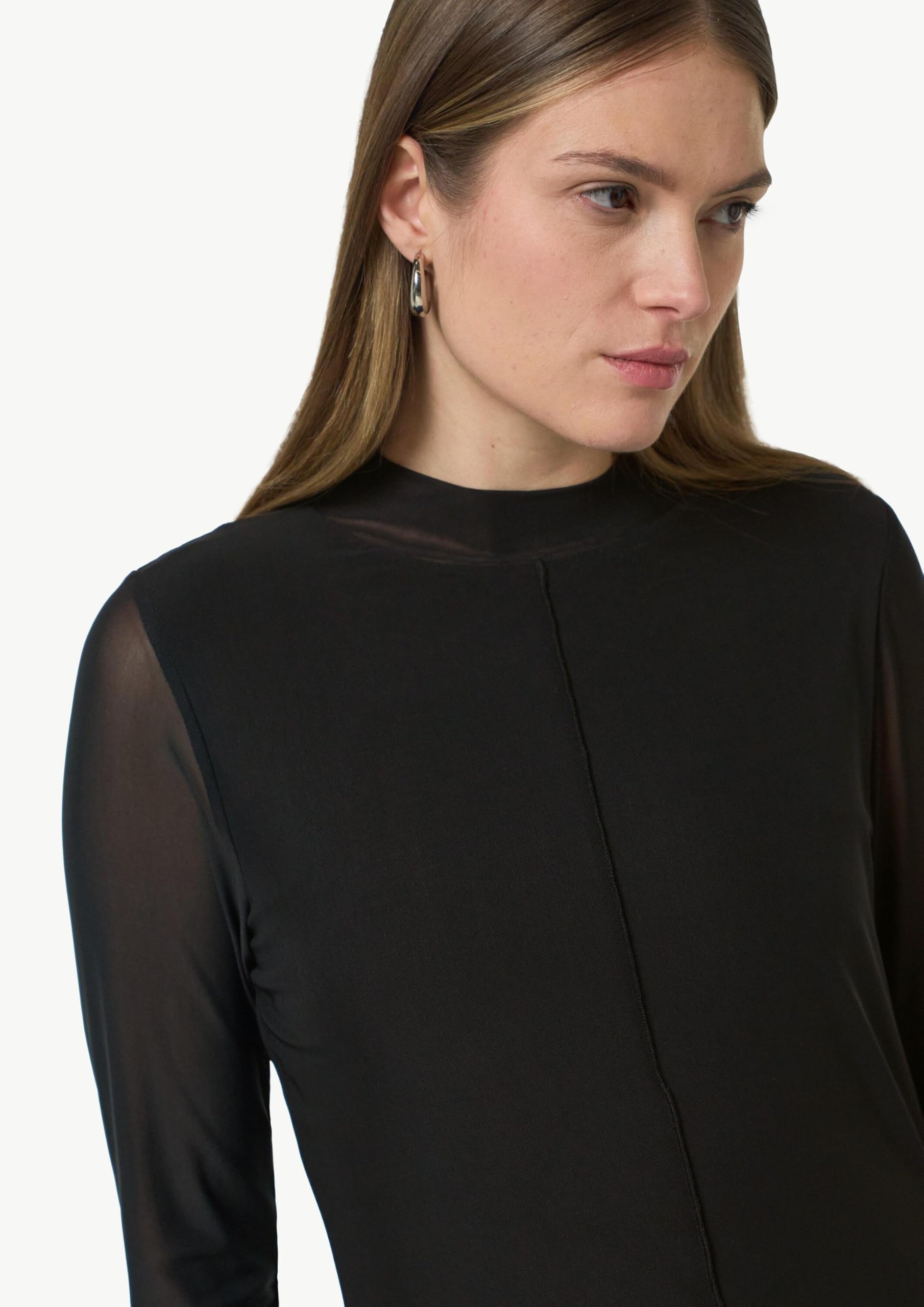 comma-mesh-midi-kleid-schwarz-gr-38-stehkragen image 4