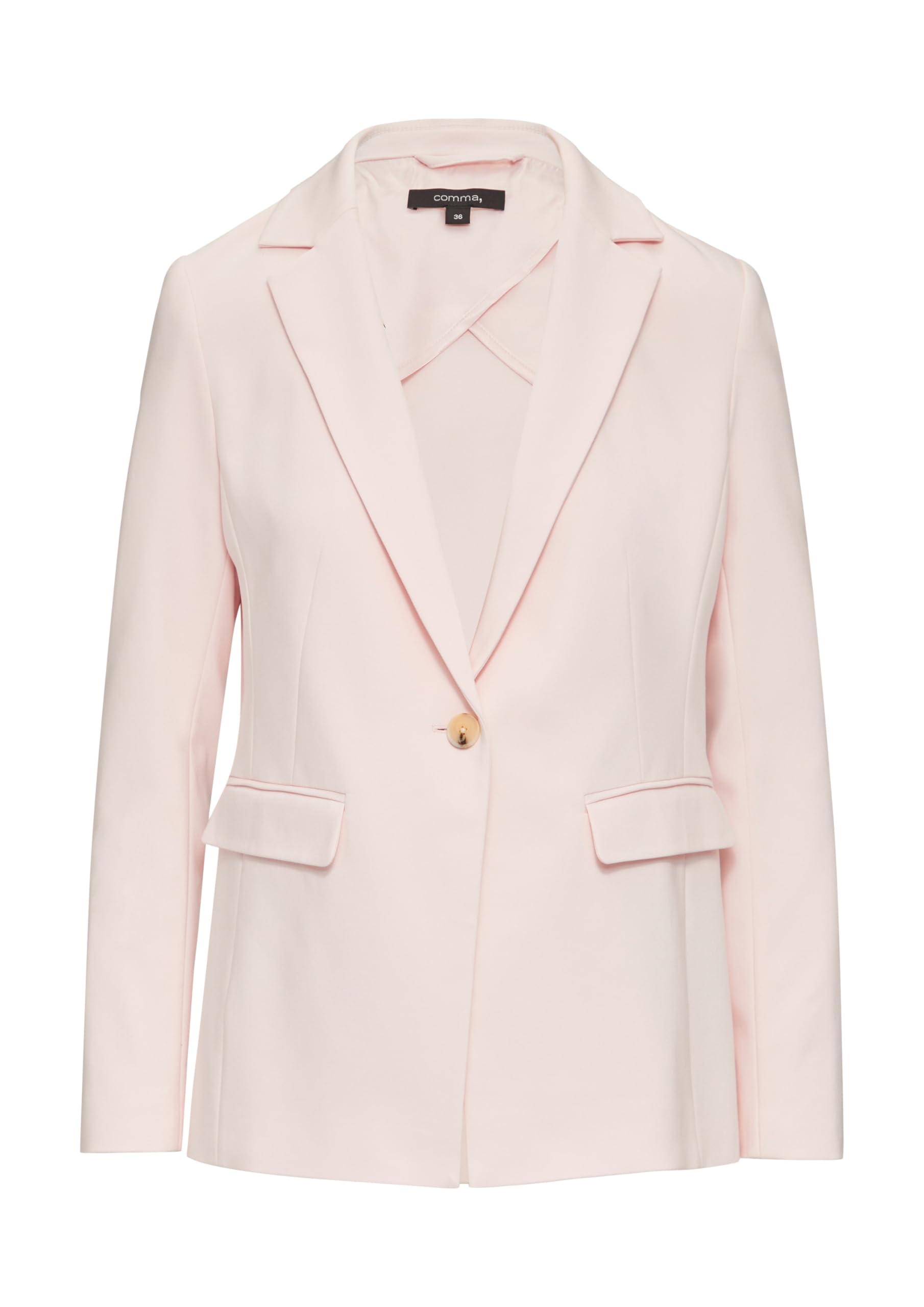 comma-blazers-satin-blazer-rosa-tailliert-mit-pattentaschen image 3