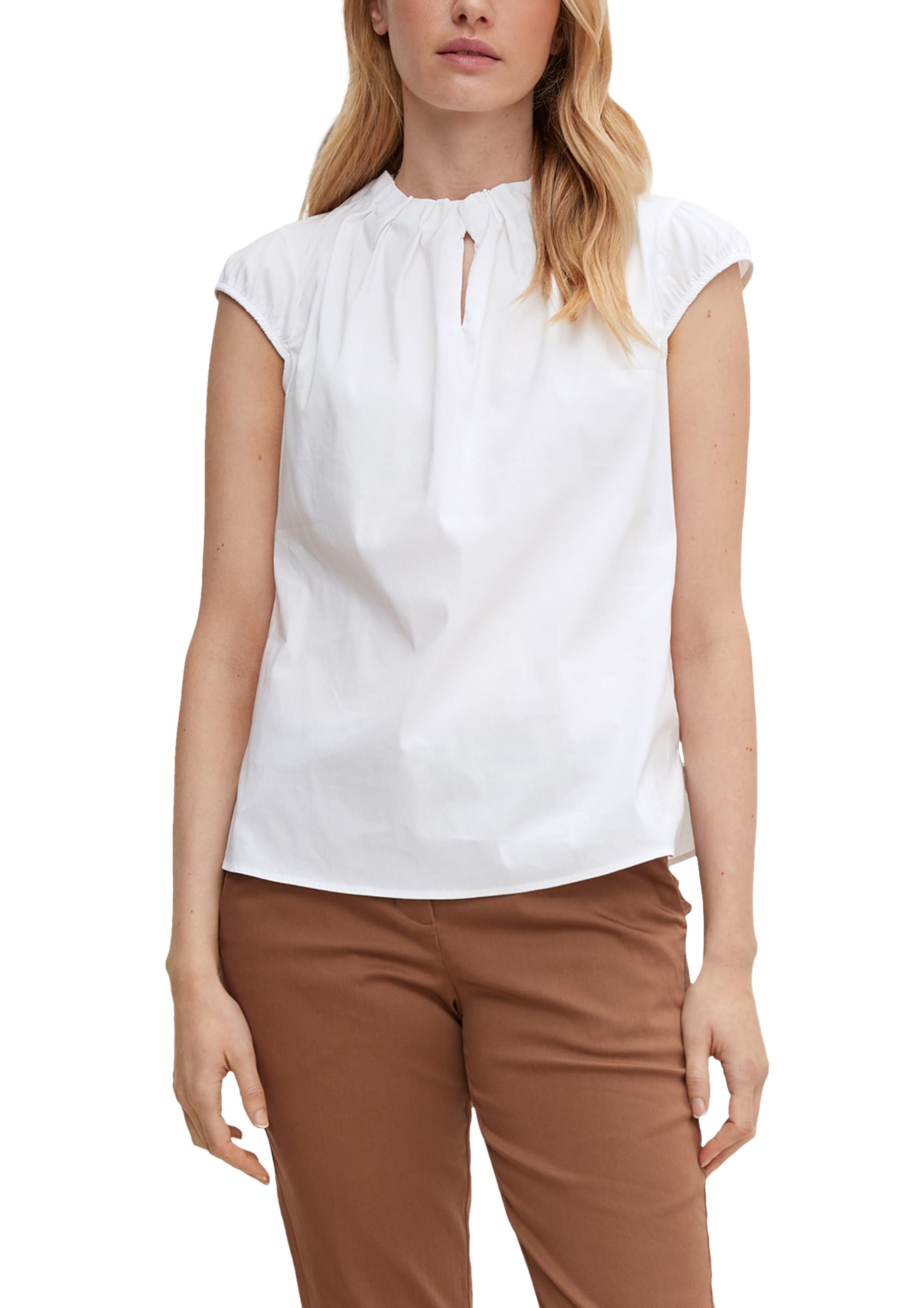 comma-blouses-kurzarm-bluse-wei-1er-pack-damen image 1