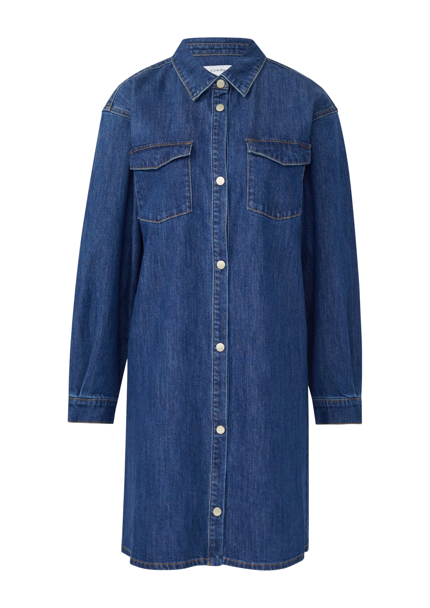 comma-damen-hemdblusenkleid-denim-loose-fit-gr-34 image 4
