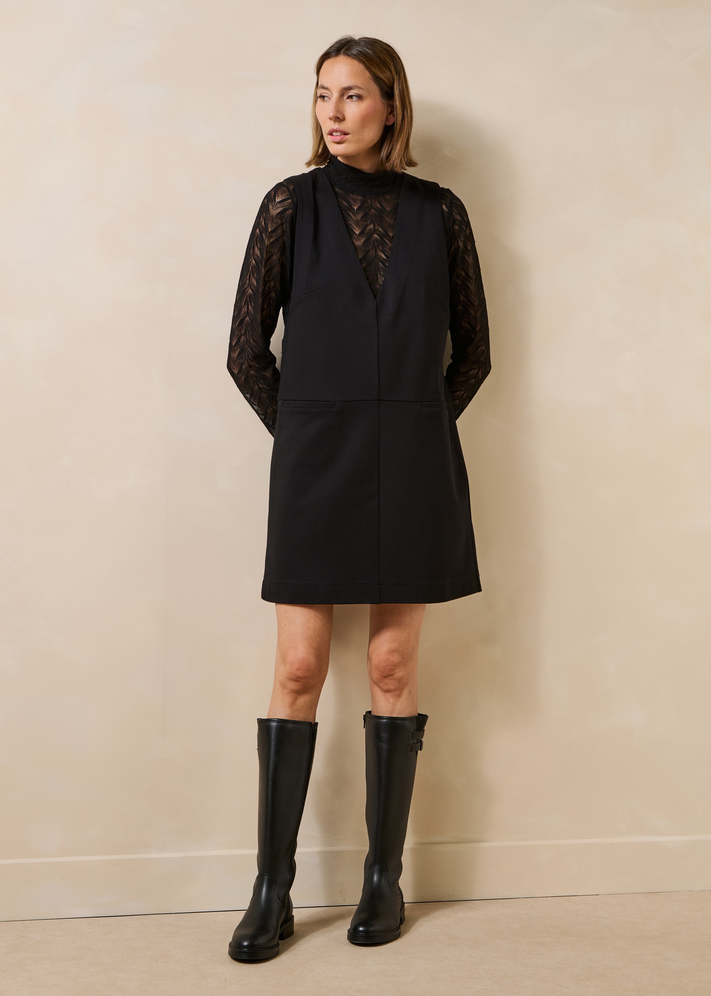 la-f-e-marabout-e-gaba-kleid-jersey-schwarz-kurz image 1