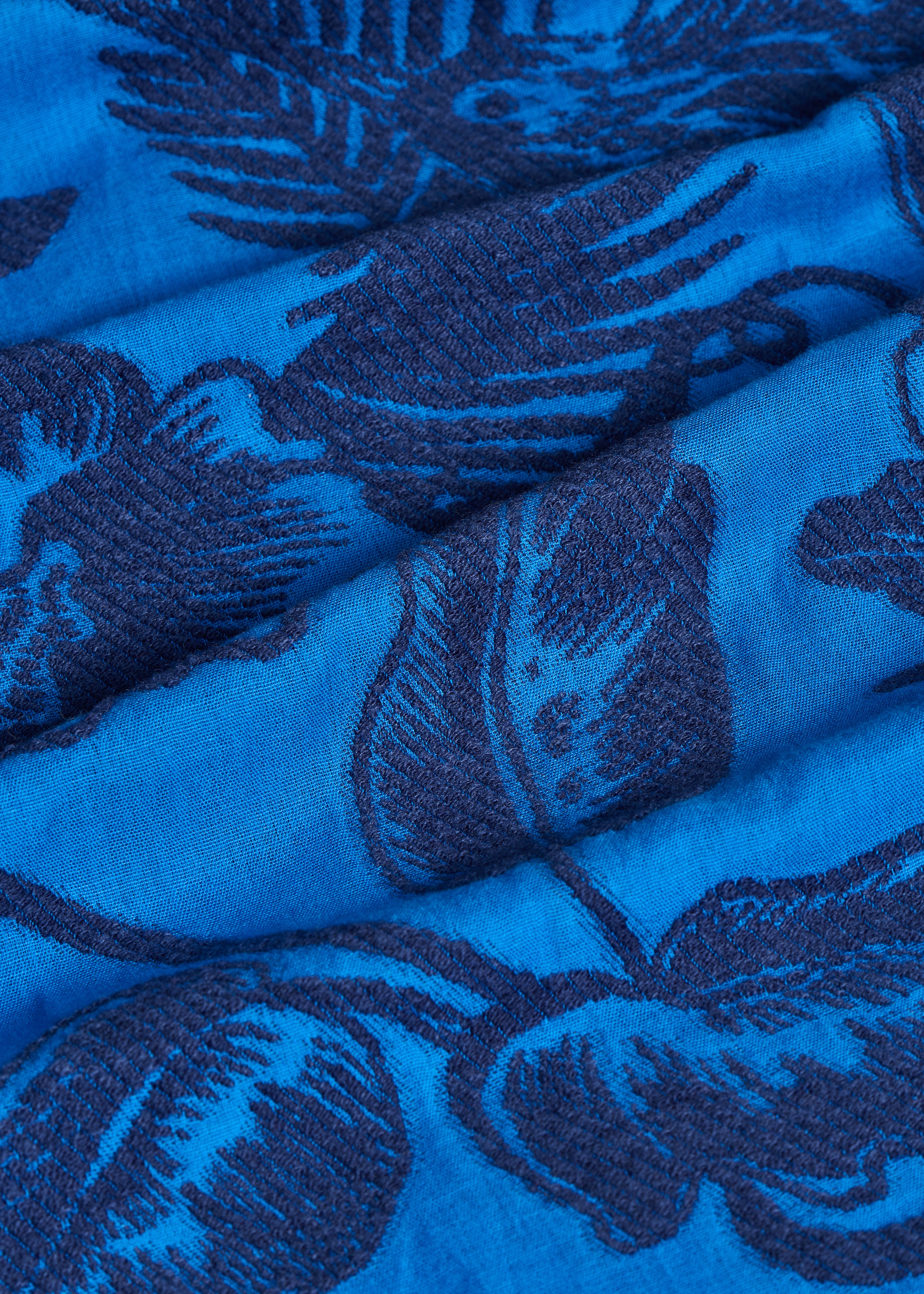 la-f-e-marabout-e-faniry-jacquard-schal-blau-tu-mit-fransen image 2