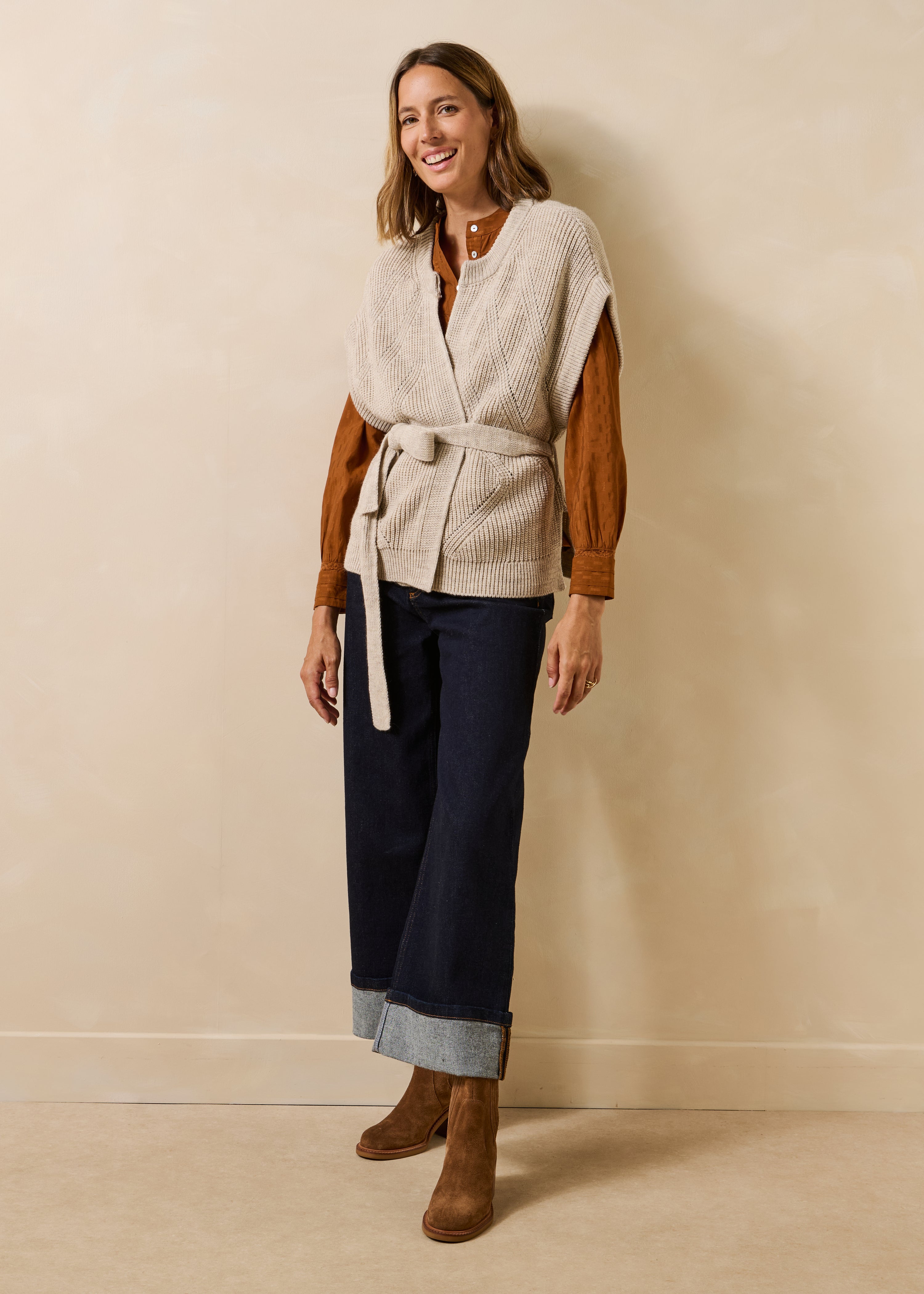 la-f-e-marabout-e-gloset-gilet-beige-wolle-alpaka image 2