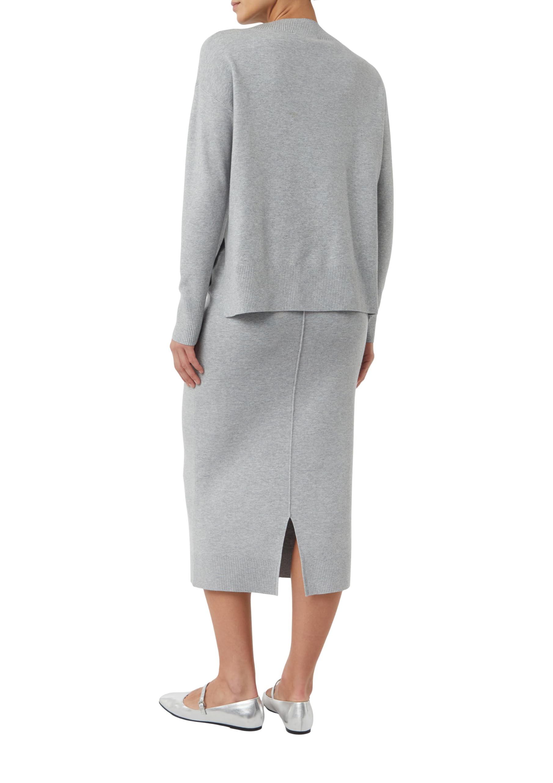 comma-feinstrickpullover-gr-e-40-grau-viskosemix-stehkragen image 2
