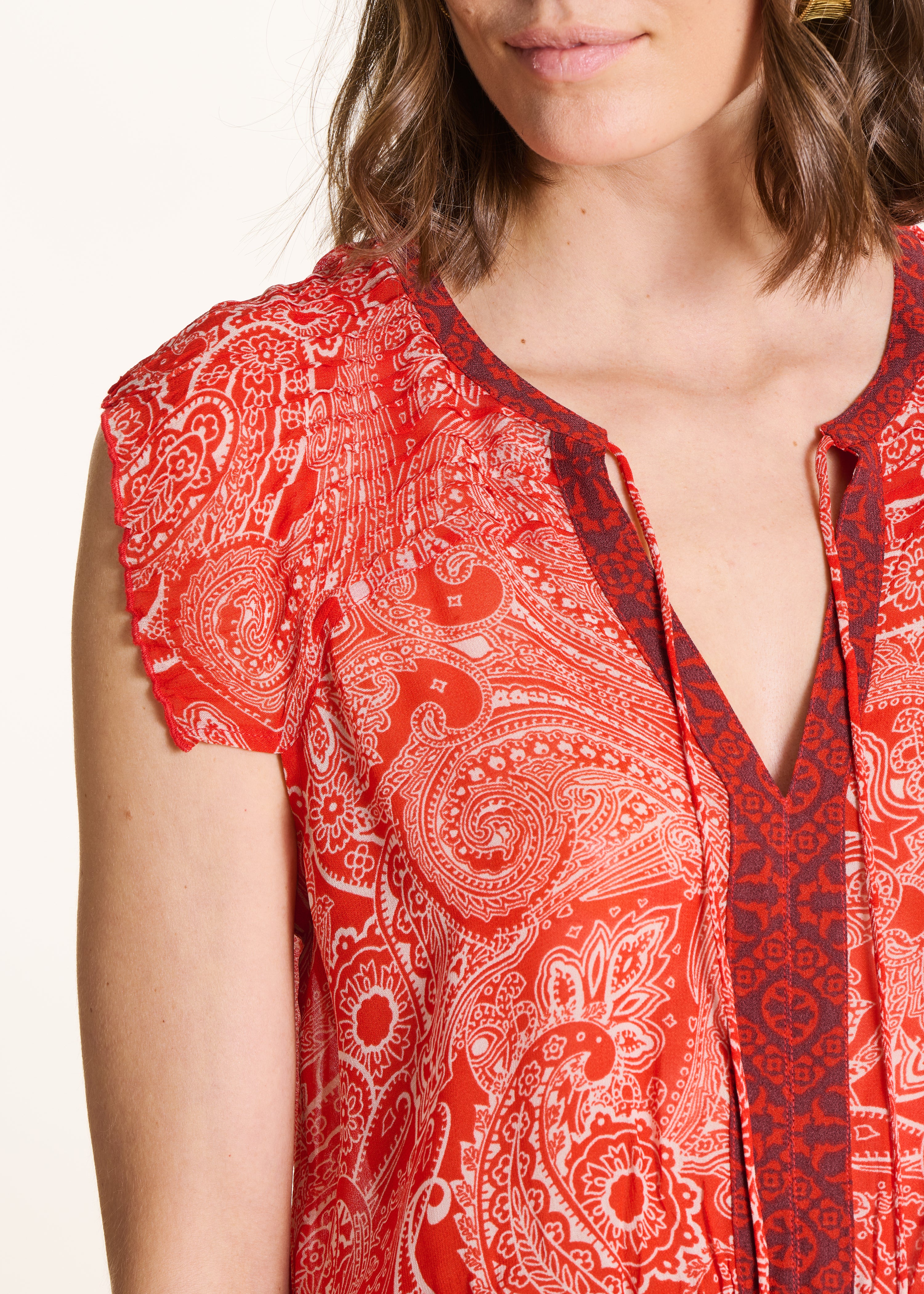 la-f-e-marabout-e-flana-kleid-orange-kurz-paisley image 4