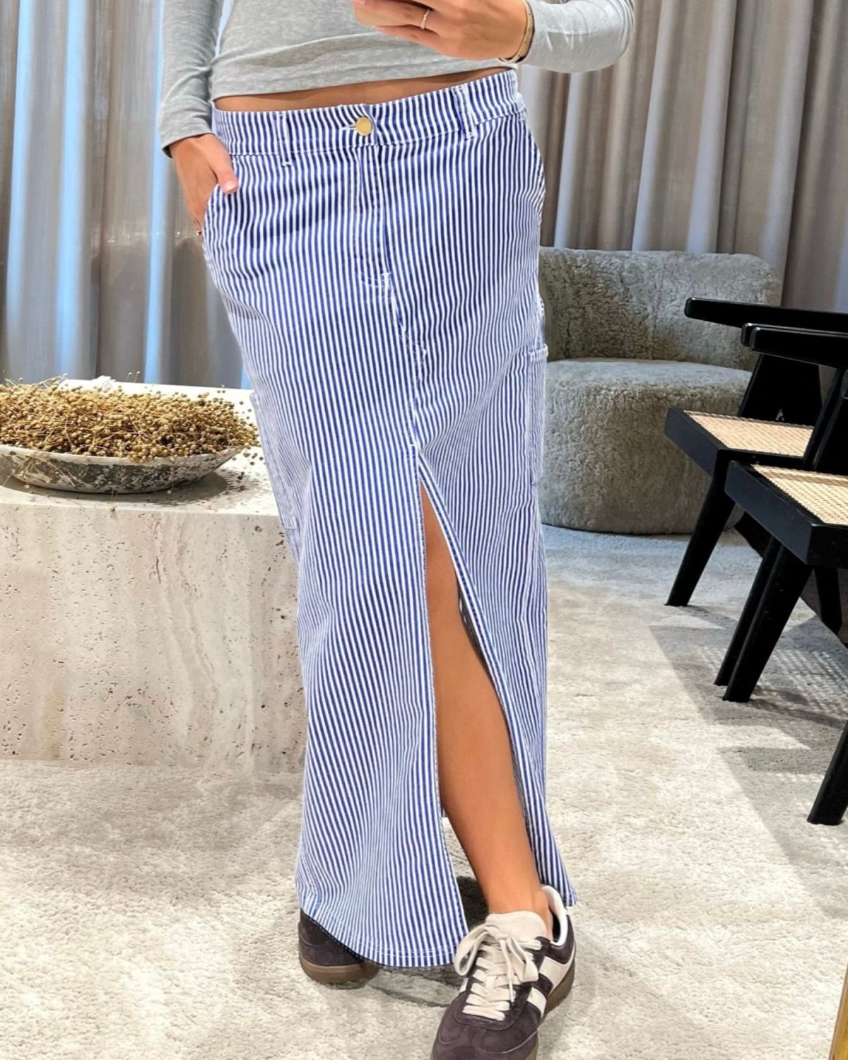 sofie-schnoor-women-alayasw-maxirock-blau-baumwolle-schlitz image 3