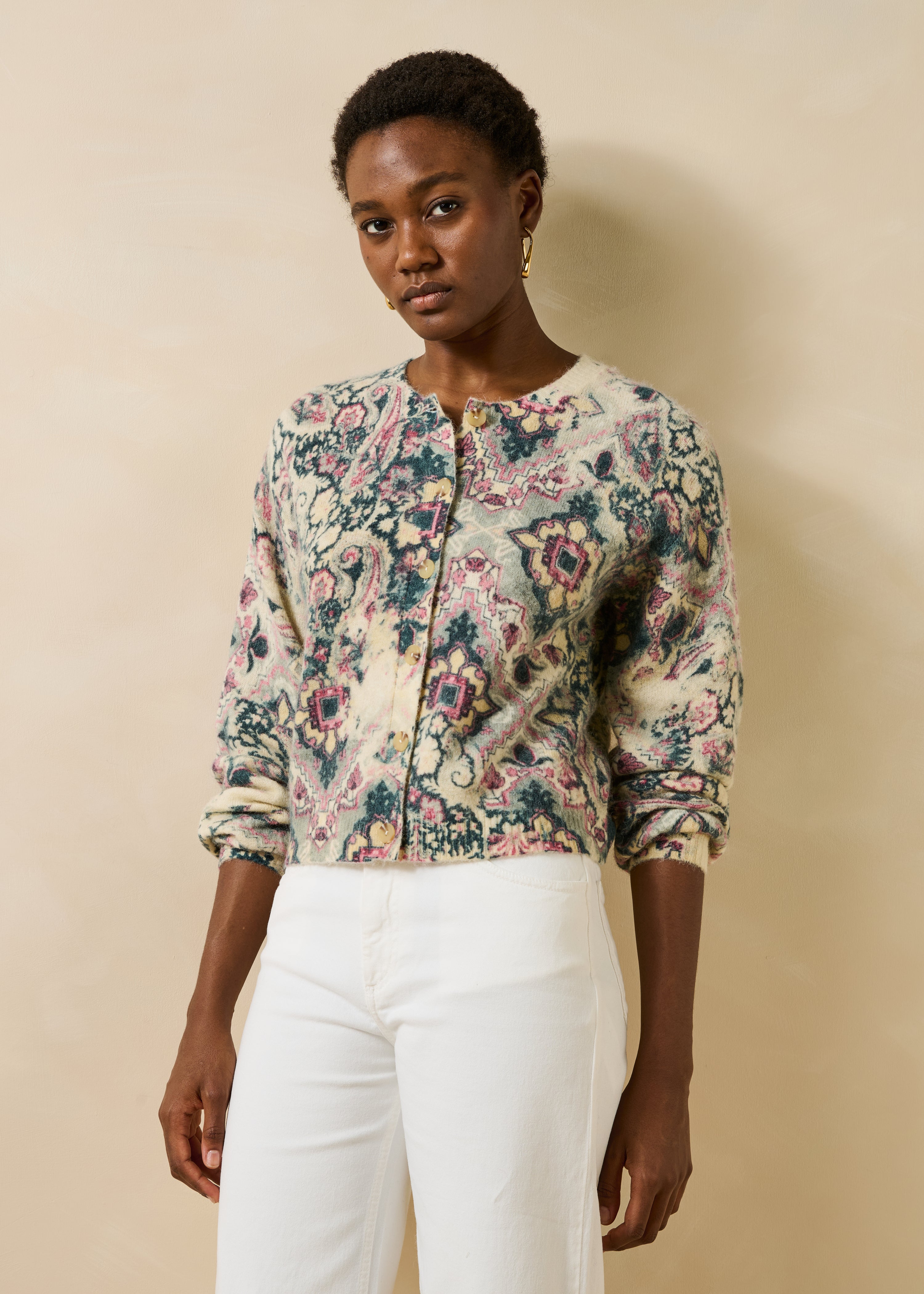 la-f-e-marabout-e-gomler-strickjacke-ecru-wolle-alpaka image 1