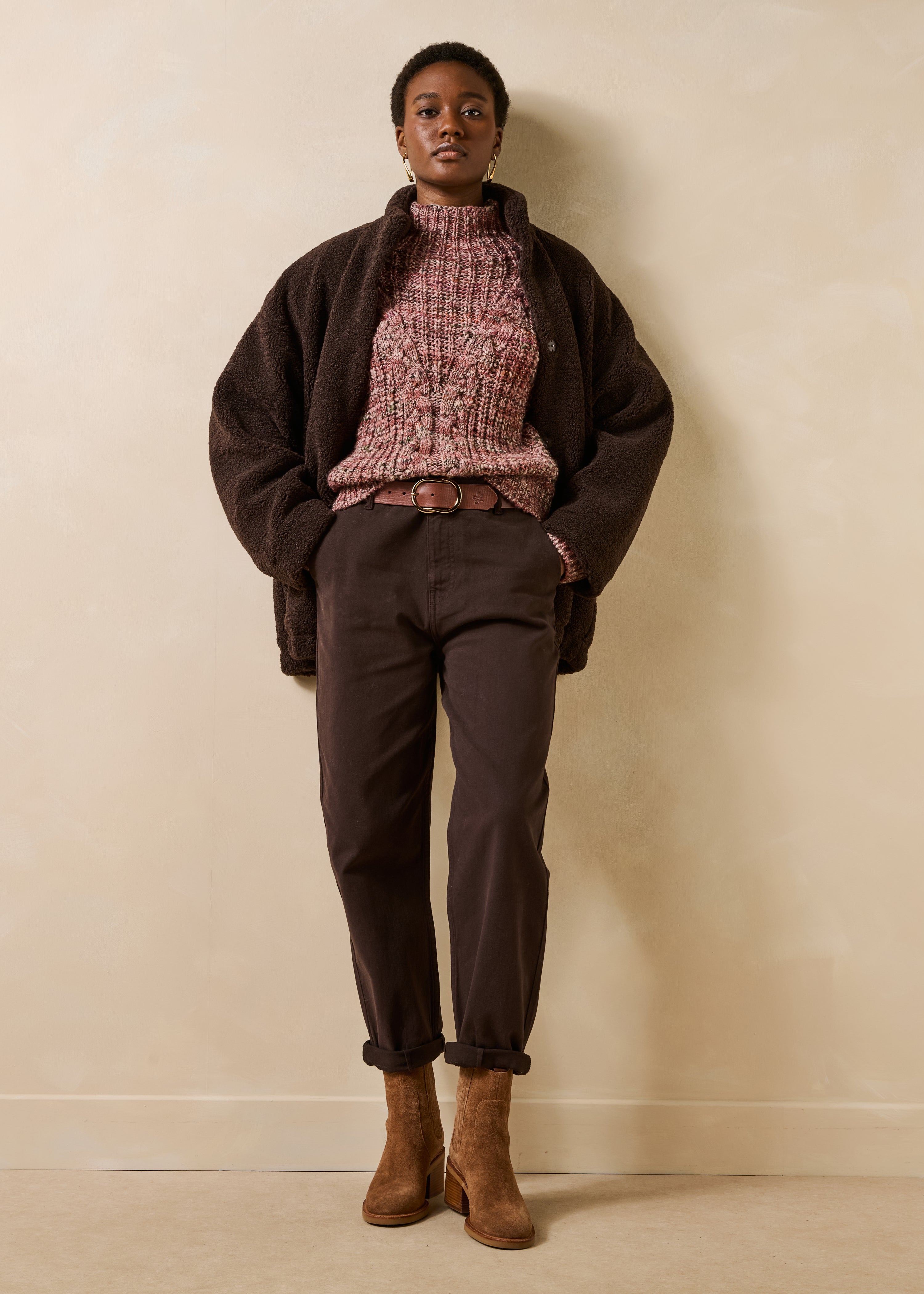 la-f-e-marabout-e-vestes-gladys-blouson-braun-oversize image 2