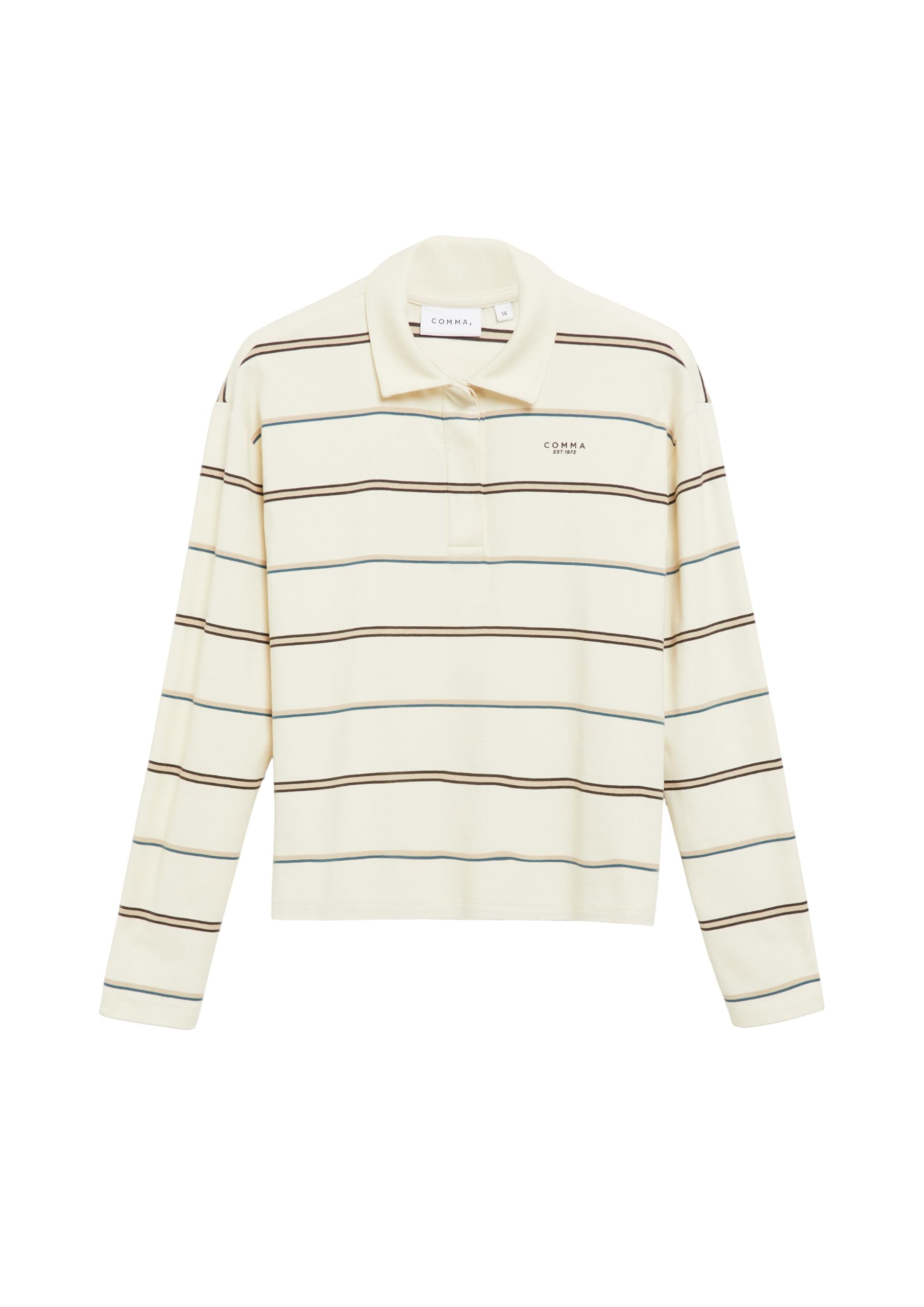 comma-tops-poloshirt-gr-46-relaxed-fit-jersey-streifen image 4