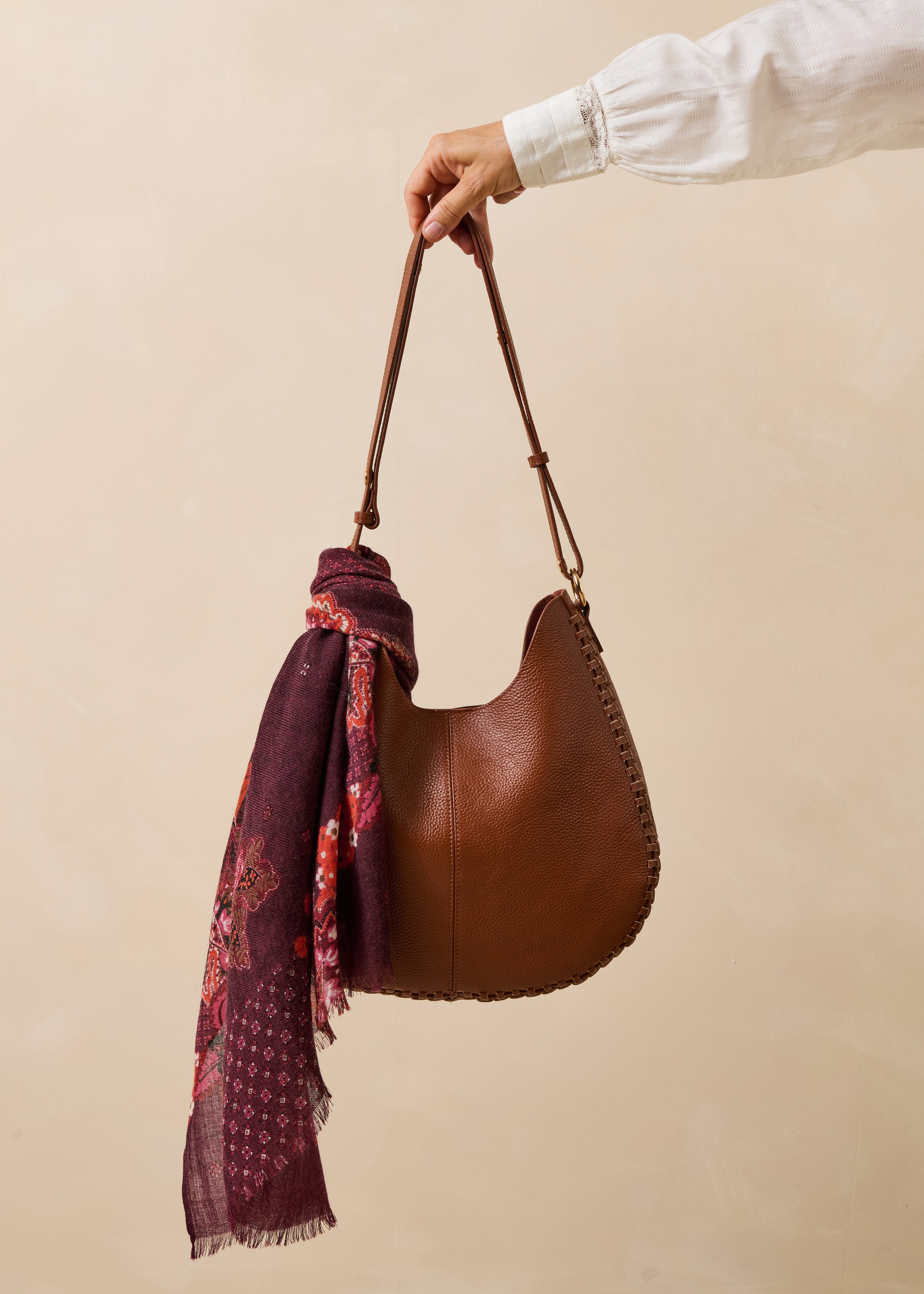 la-f-e-marabout-e-elsie-handtasche-camel-leder-hobo image 2