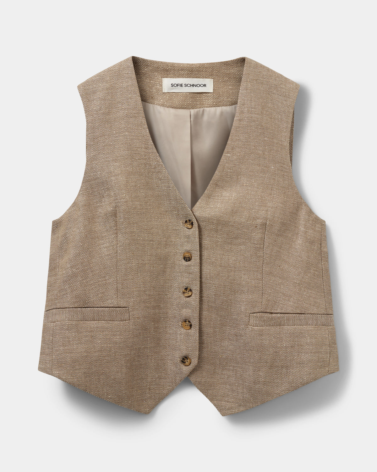 sofie-schnoor-women-ida-weste-s252436-hellbraun-leinen image 2