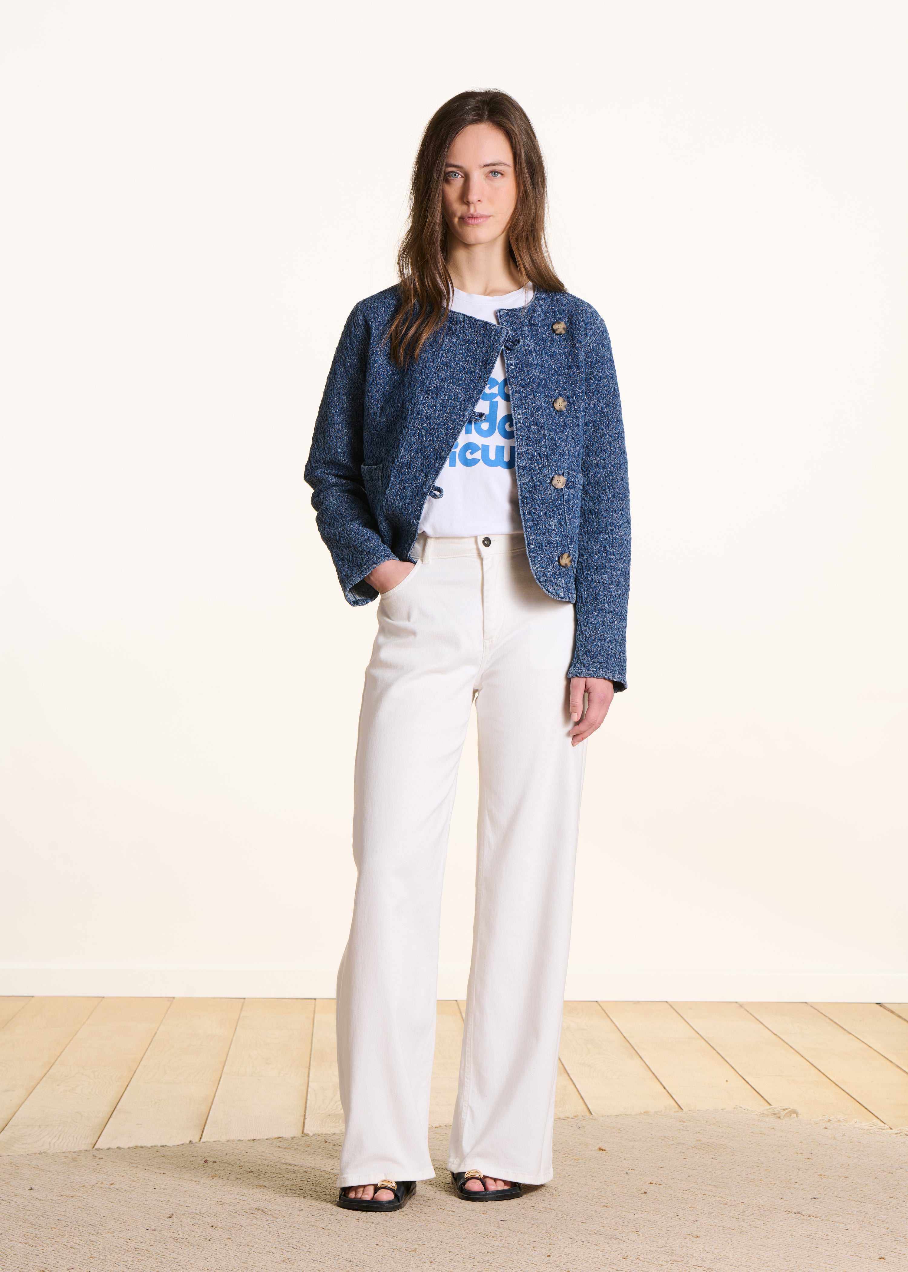 la-f-e-marabout-e-feuille-r-jeansjacke-blau-jacquard-34 image 2