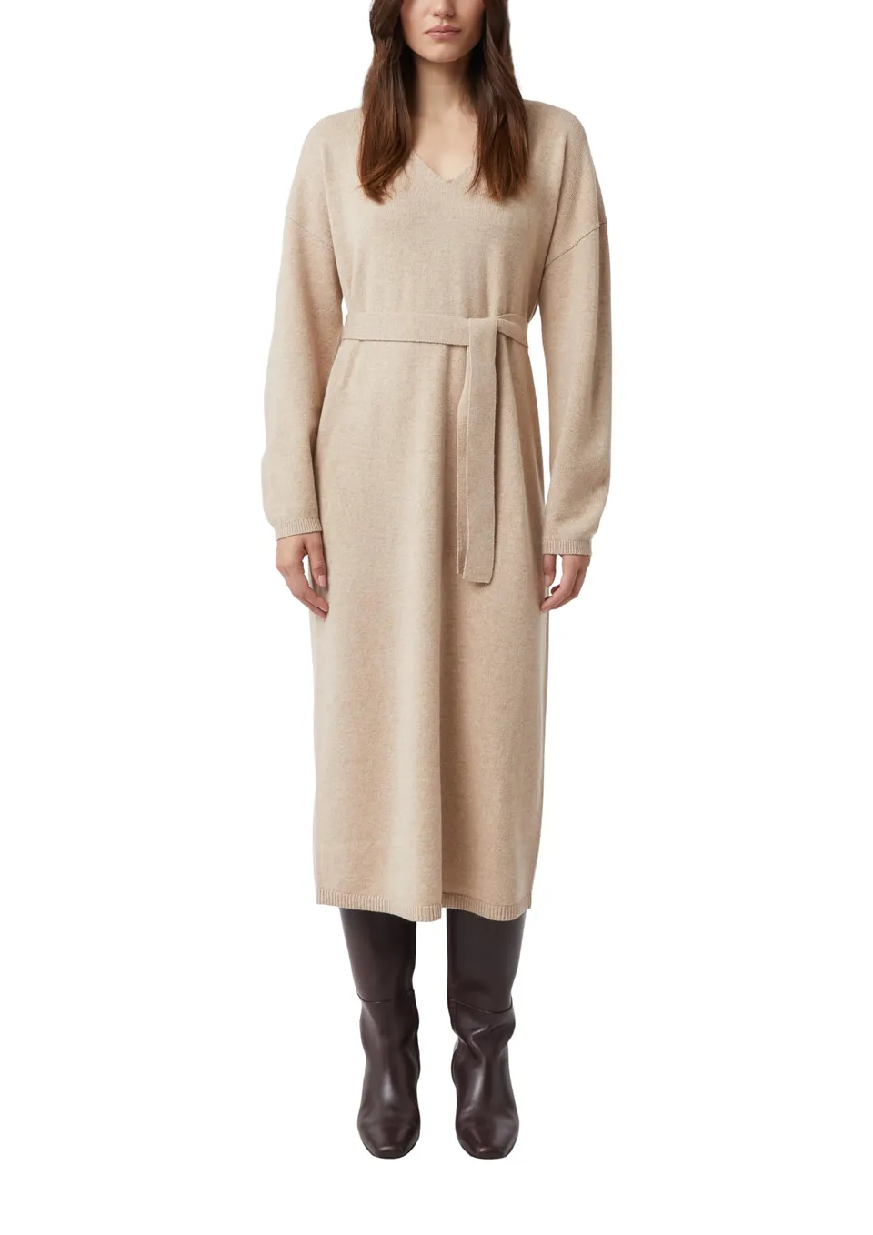 comma-midi-kleid-wollmix-relaxed-fit-gr-e-34-mit-g-rtel image 1