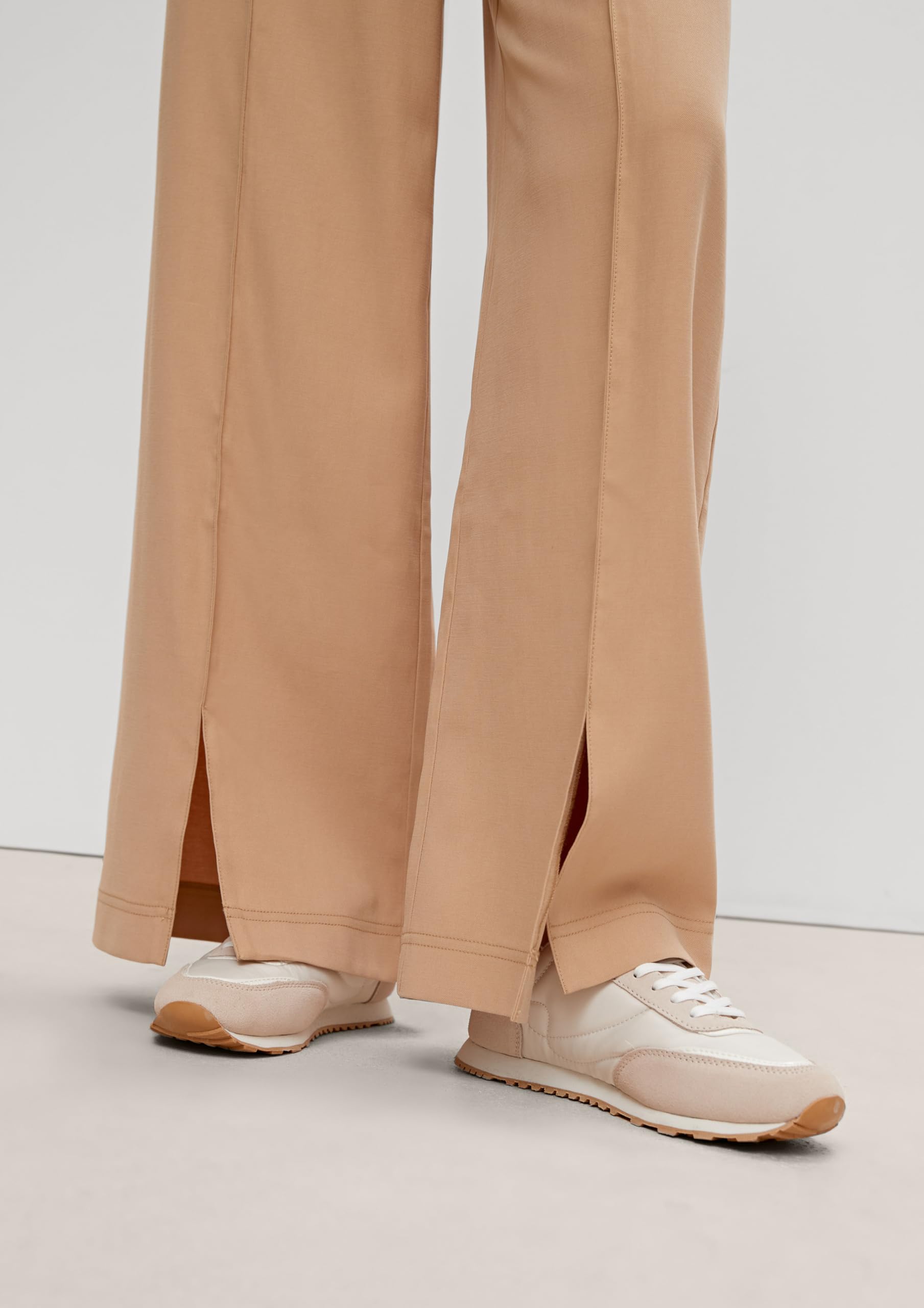 comma-trousers-marlenehose-gr-44-beige-saumschlitz-gummibund image 6