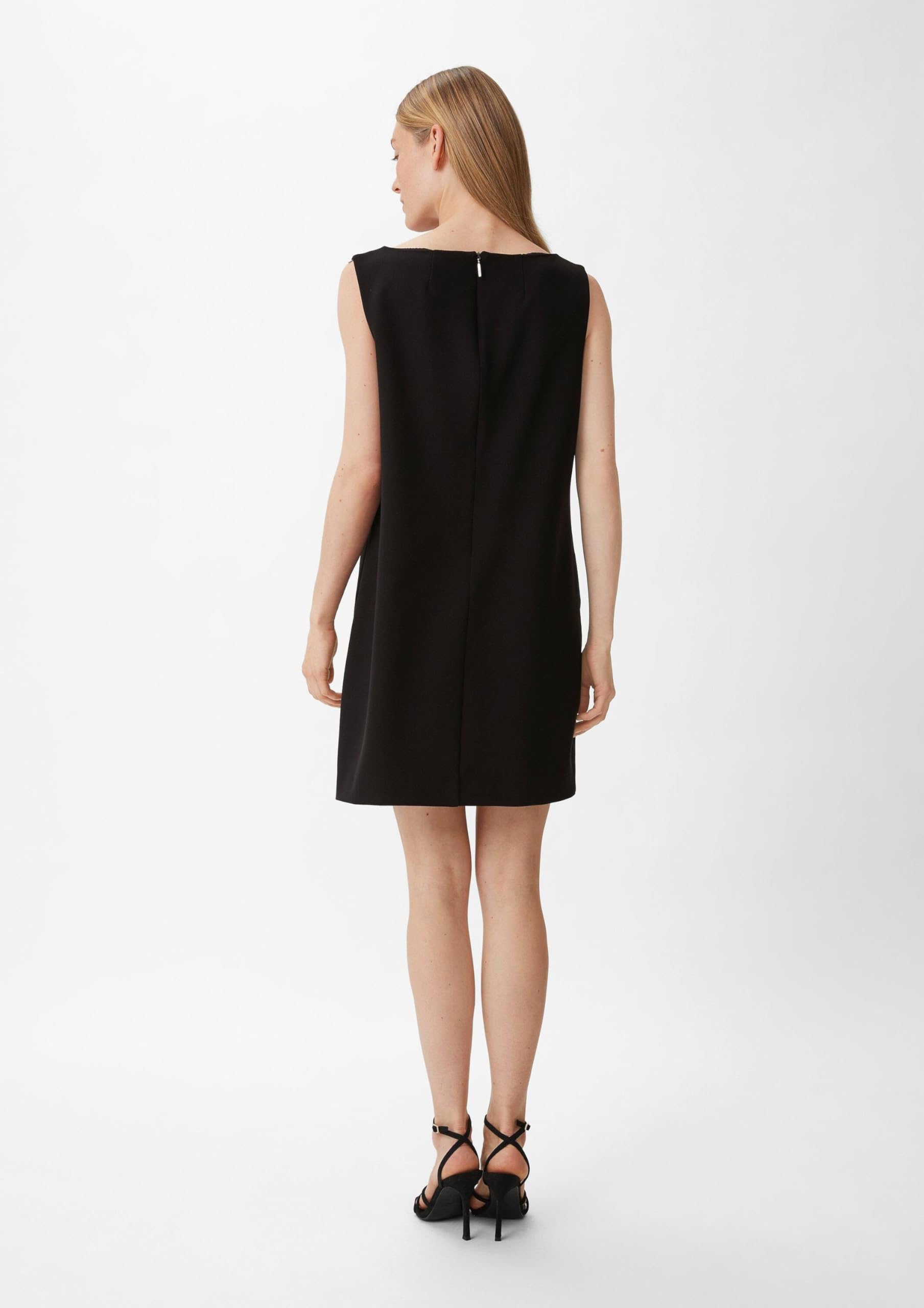 comma-kleid-piqu-schwarz-rmellos-u-boot-ausschnitt image 8