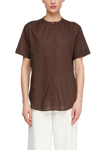 comma-blouses-damen-bluse-kurzarm-stehkragen-baumwolle-2 image 8