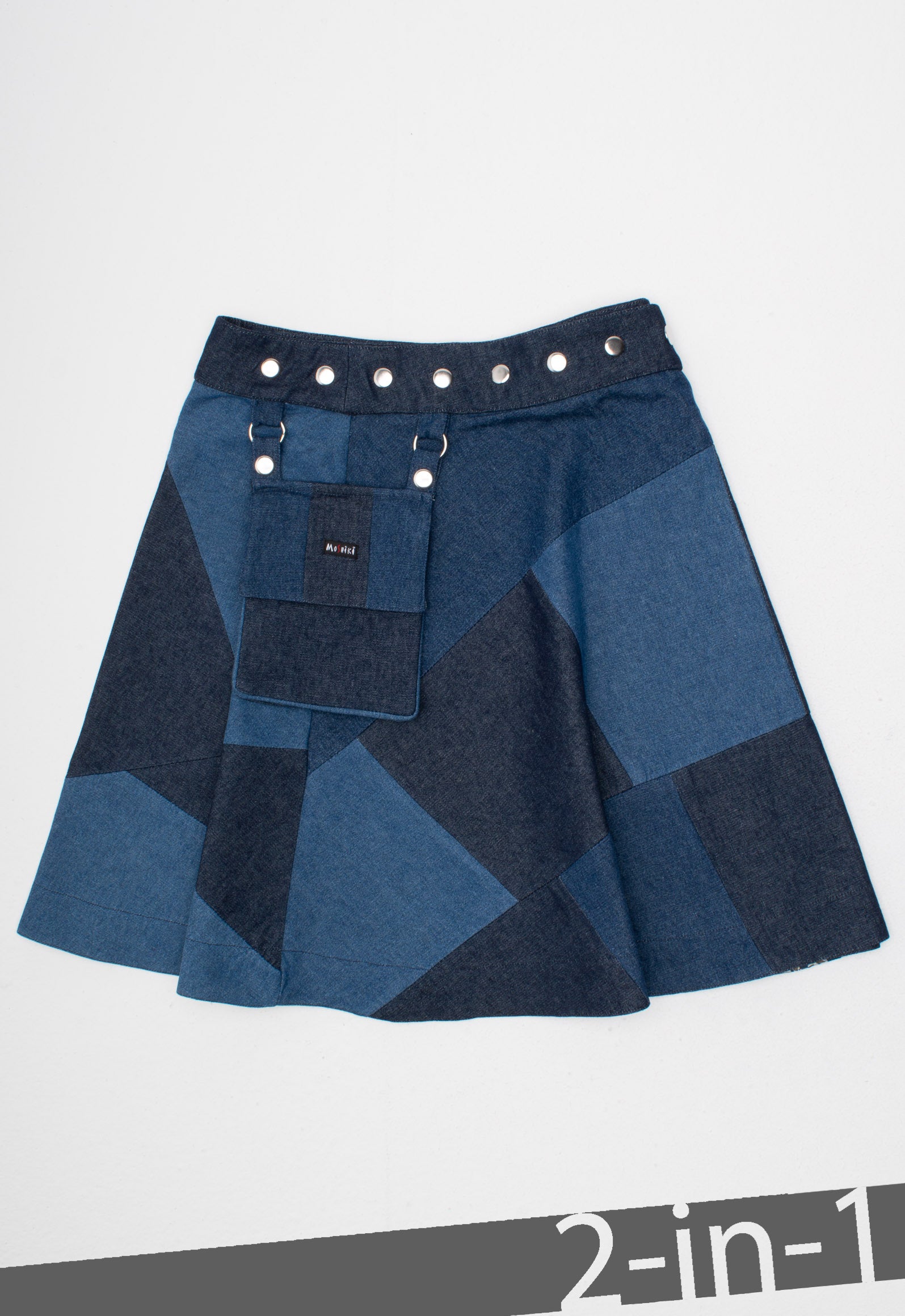 moshiki-hot-cookie-64-denim-wickelrock-50-cm-patchwork image 2
