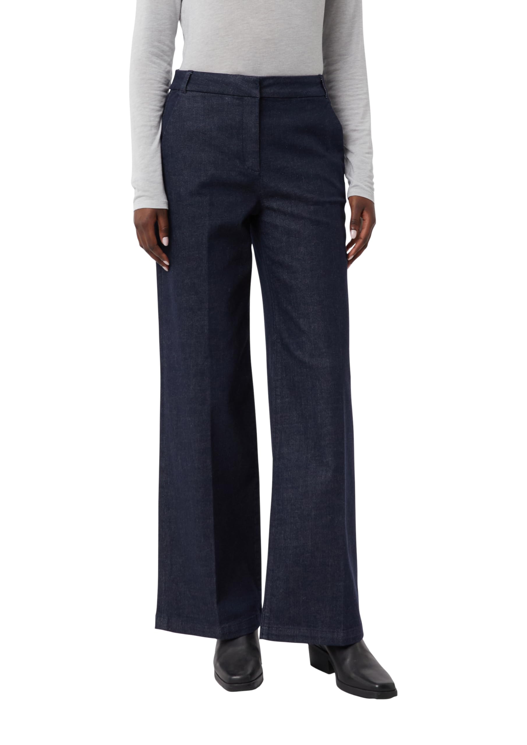 comma-cleane-dark-denim-jeans-weites-bein-gr-44 image 1