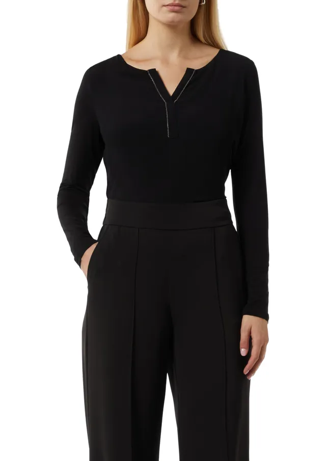 comma-longsleeve-fabricmix-shirt-gr-40-mit-schmuck-detail image 1