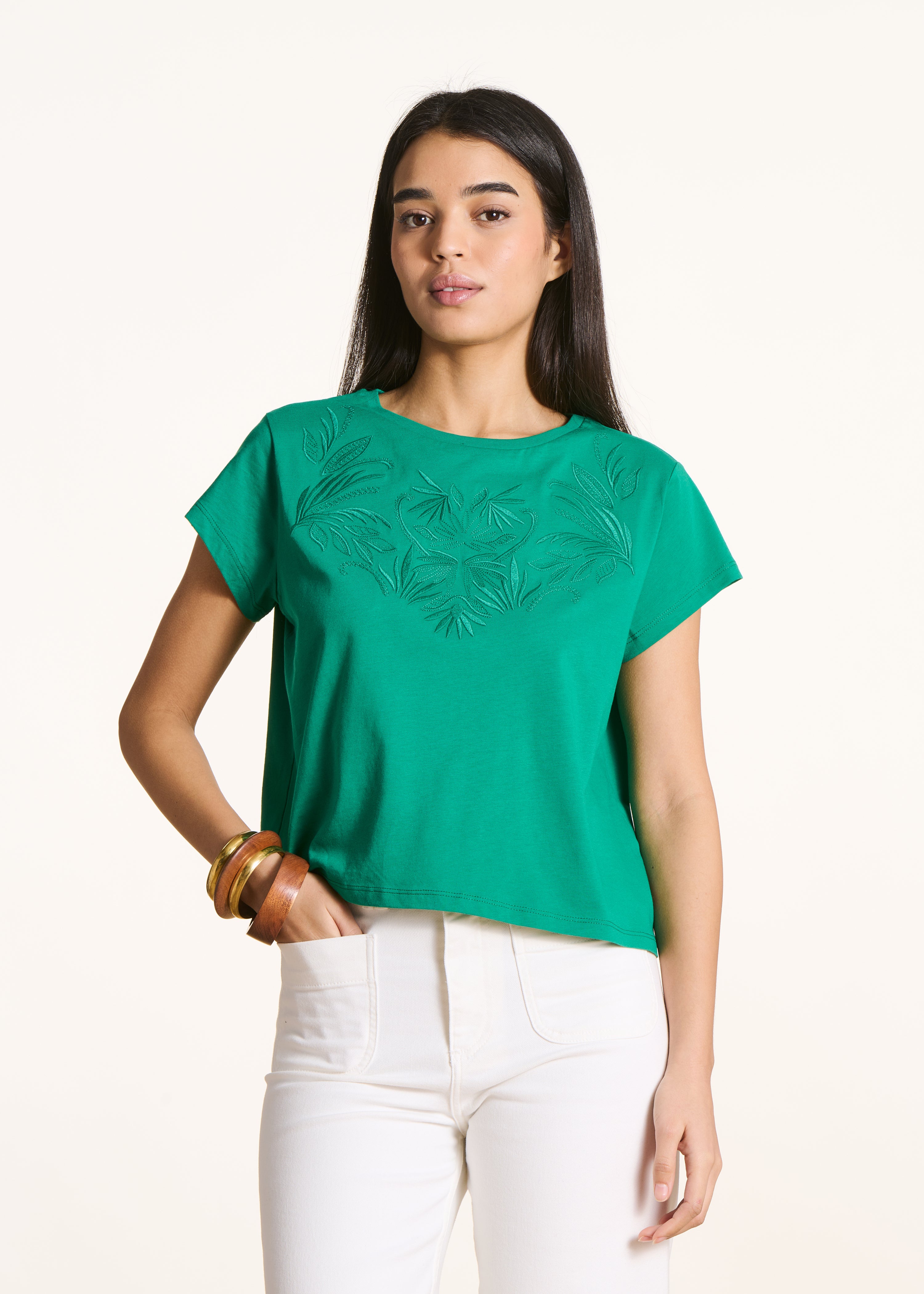 la-f-e-marabout-e-tops-t-shirts-fardo-oversize-t-shirt-bio-baumwolle-gr-n image 1