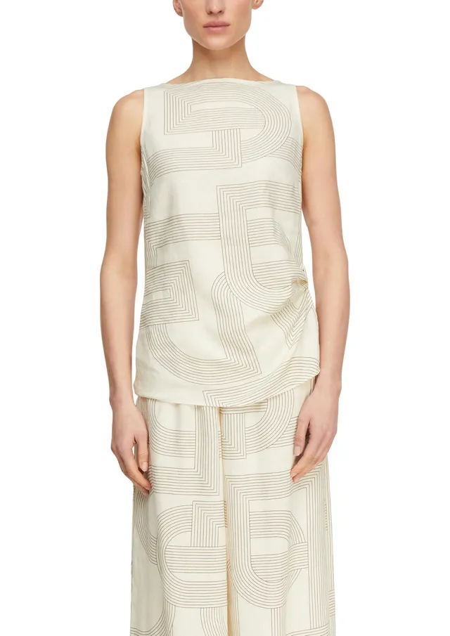 comma-blouses-bluse-leinenmix-gr-e-32-u-boot-tailliert image 1