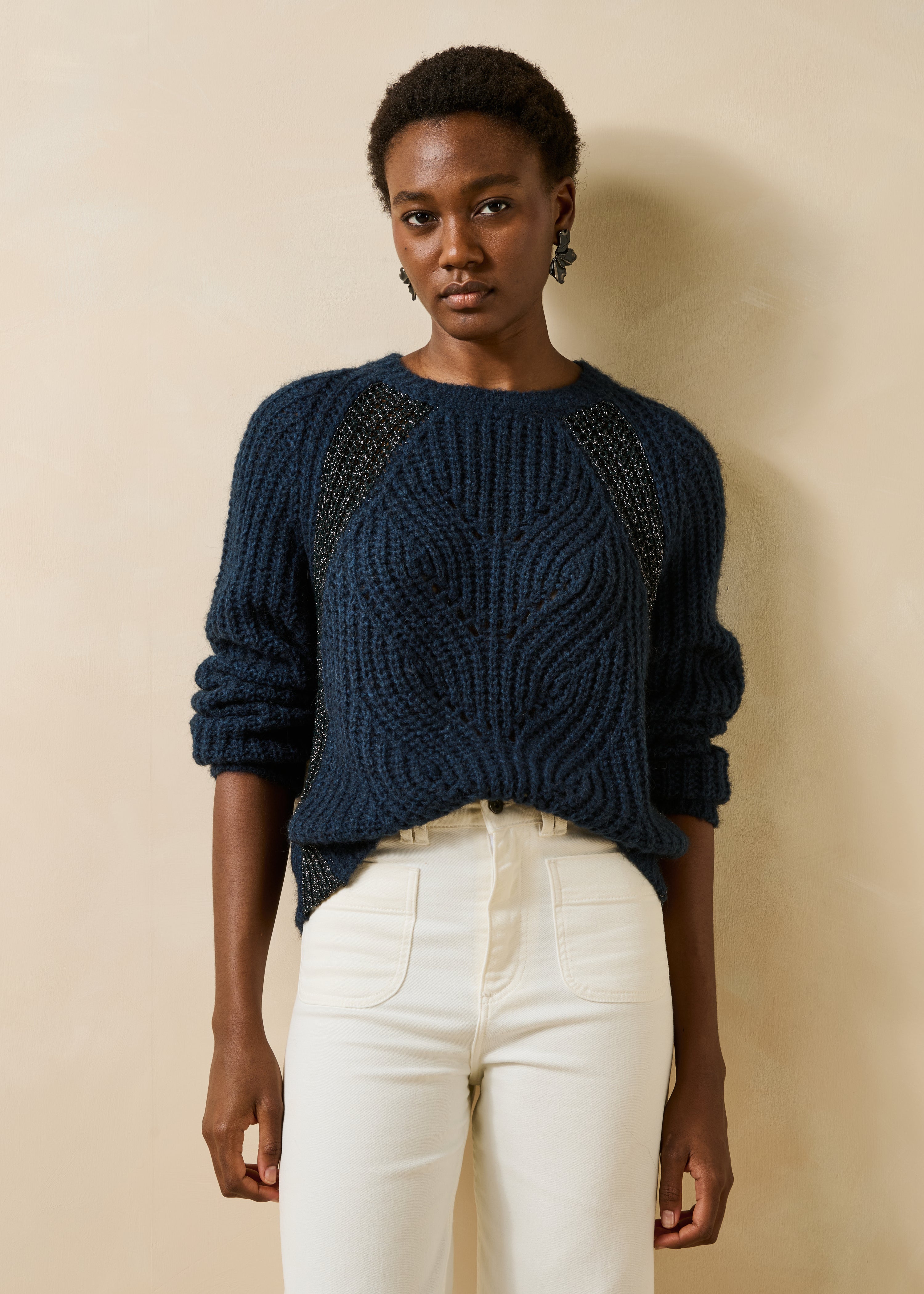 la-f-e-marabout-e-guilio-pullover-marine-ajour-alpaka image 1