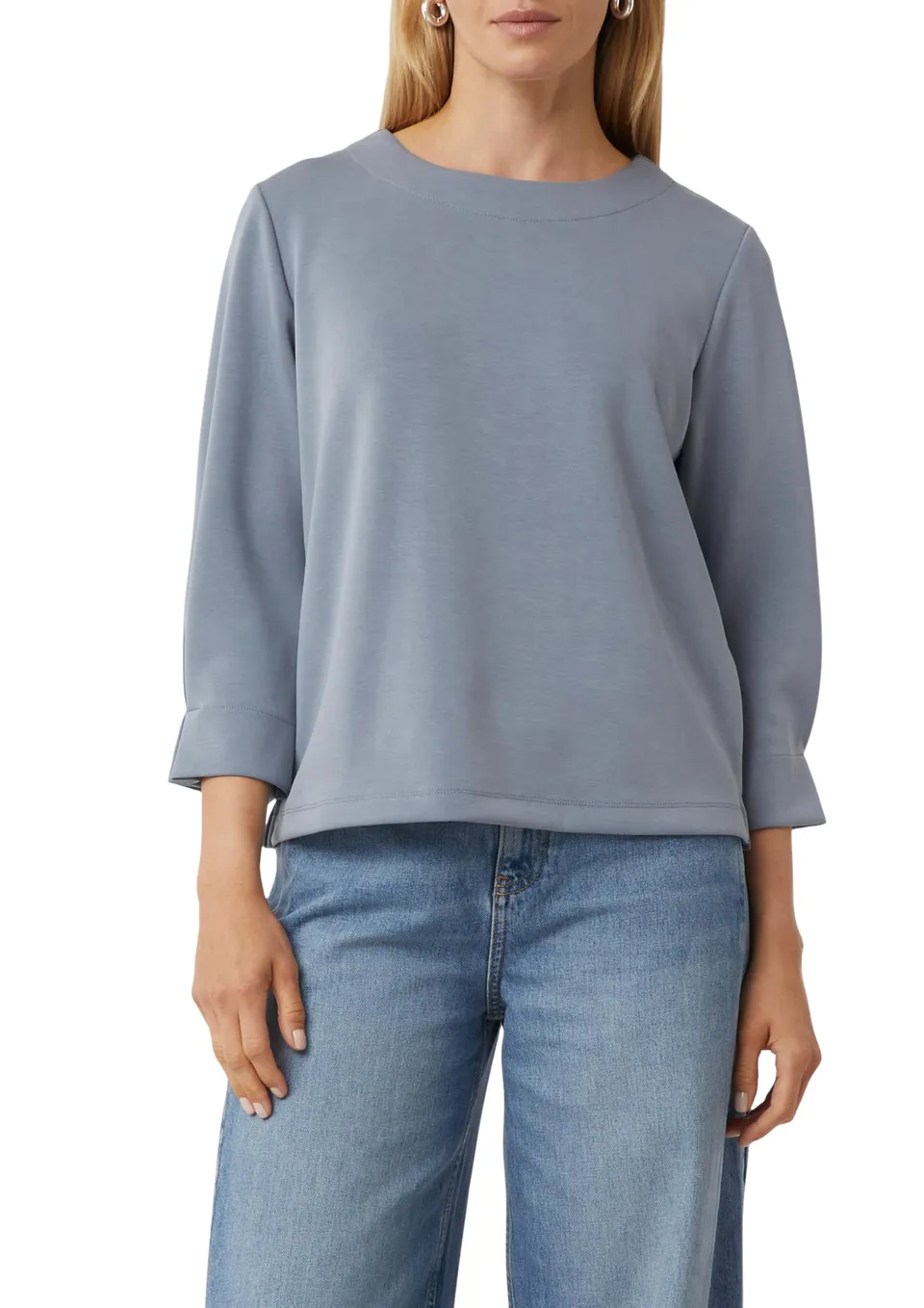 comma-sweatshirt-mit-3-4-rmeln-pullover-gr-42-weich image 1