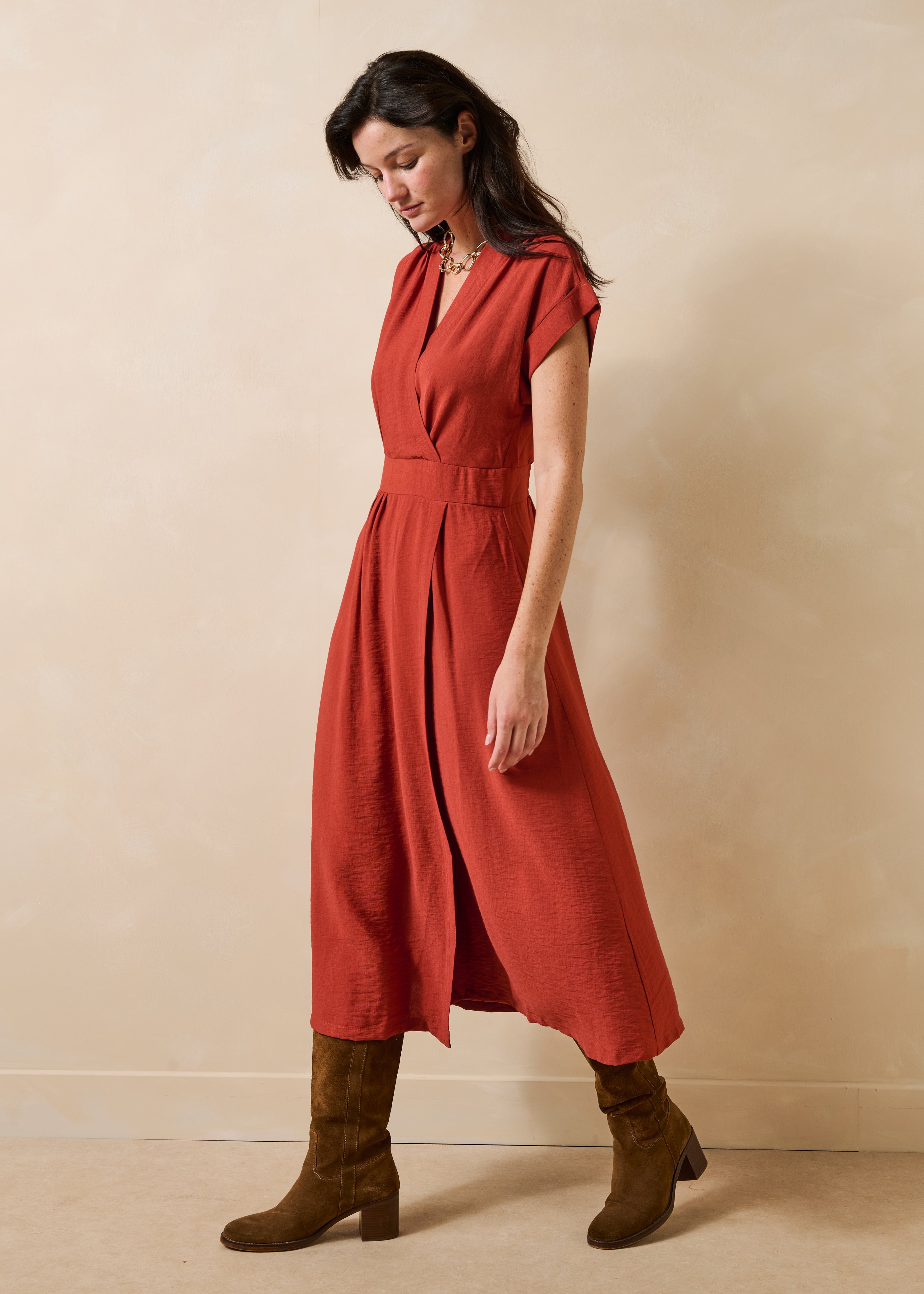 la-f-e-marabout-e-fresa-kleid-terracotta-lang-gr-34-46 image 1