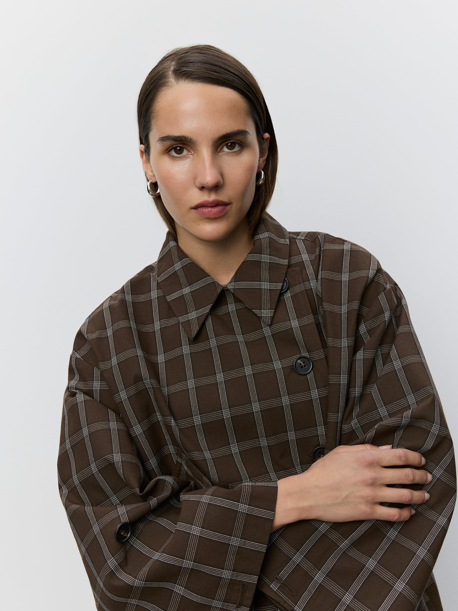sofie-schnoor-women-agathasw-jacke-brown-check-baumwolle image 5