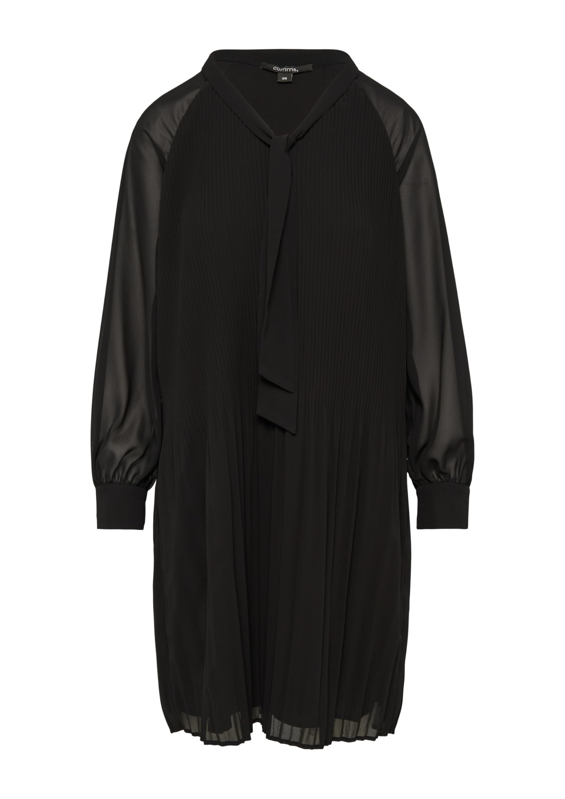 comma-chiffon-plisseekleid-mit-schleifen-detail-gr-46 image 3