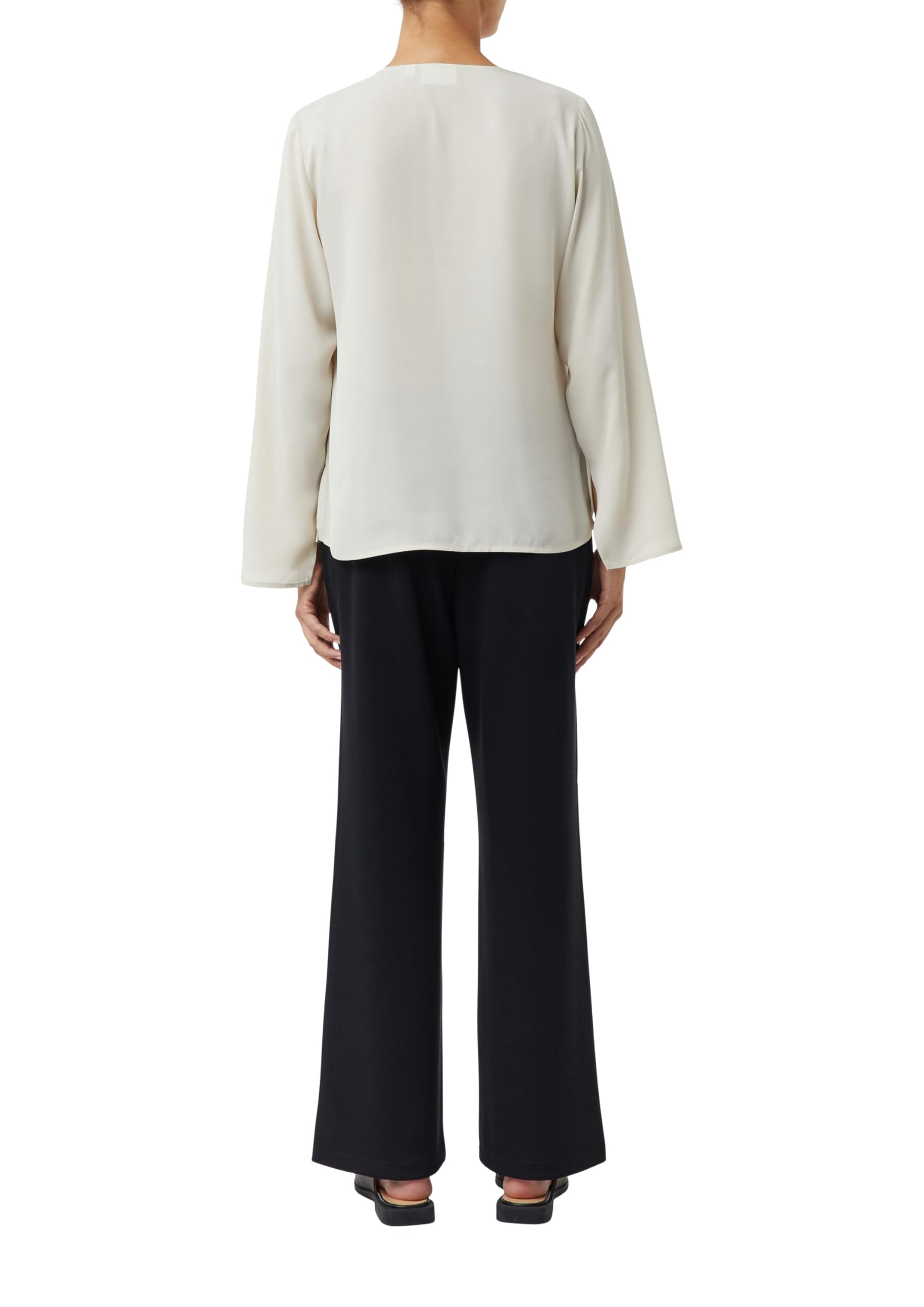 comma-blouses-feminine-bluse-langarm-beige image 2