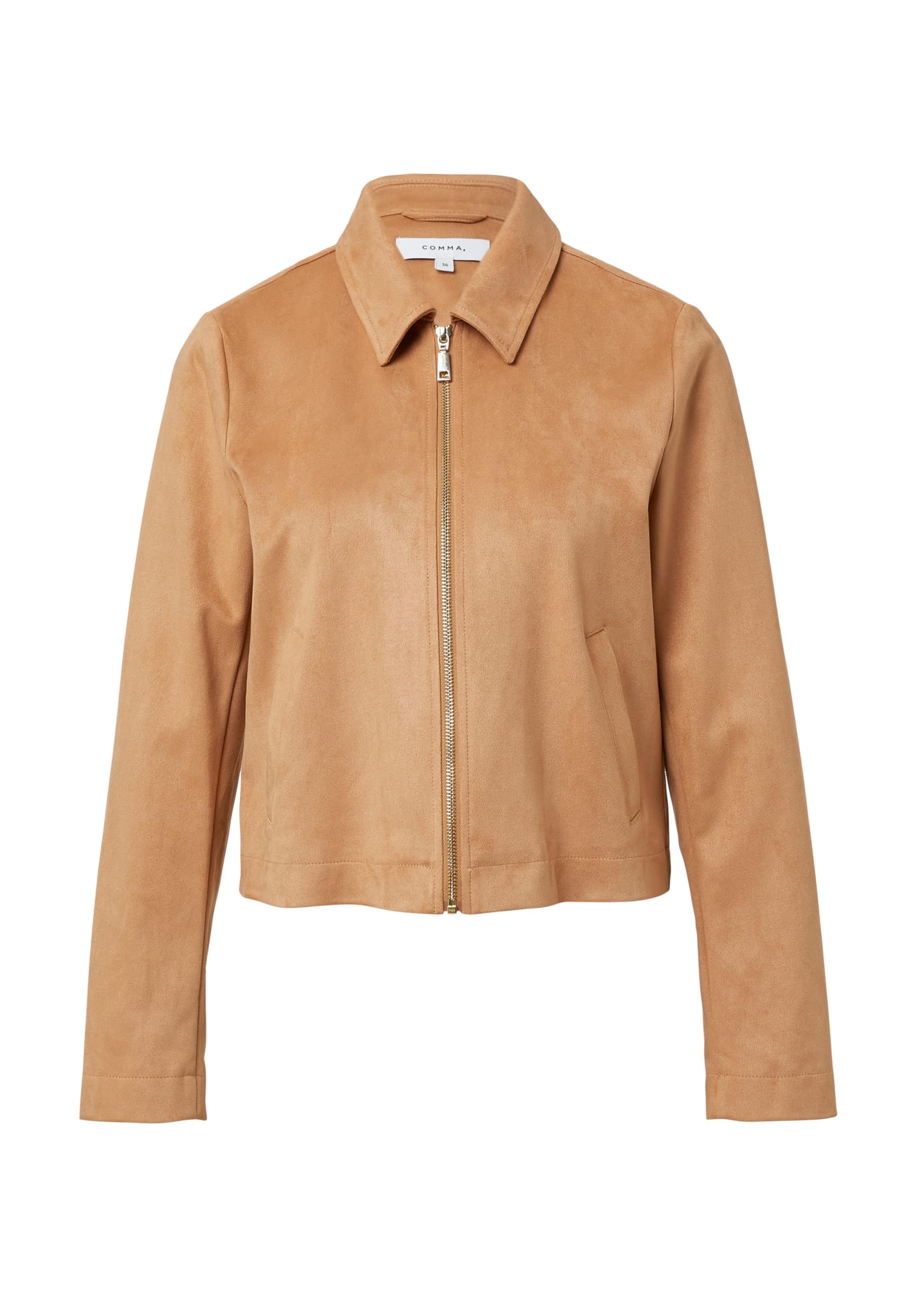 comma-veloursleder-imitat-jacke-gr-e-38-mit-rei-verschluss image 3