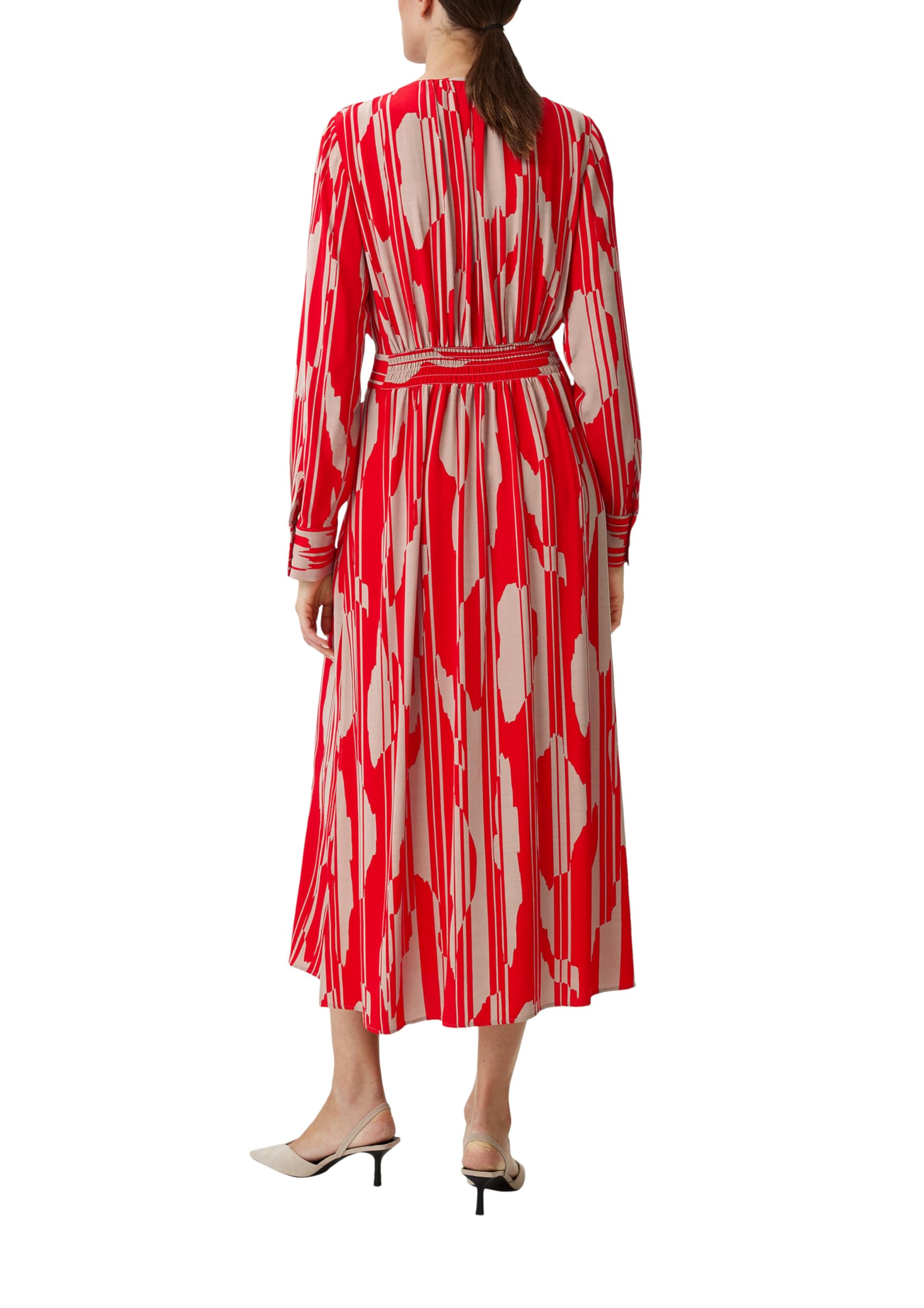 comma-maxikleid-damen-crepe-viskose-bindeg-rtel image 2