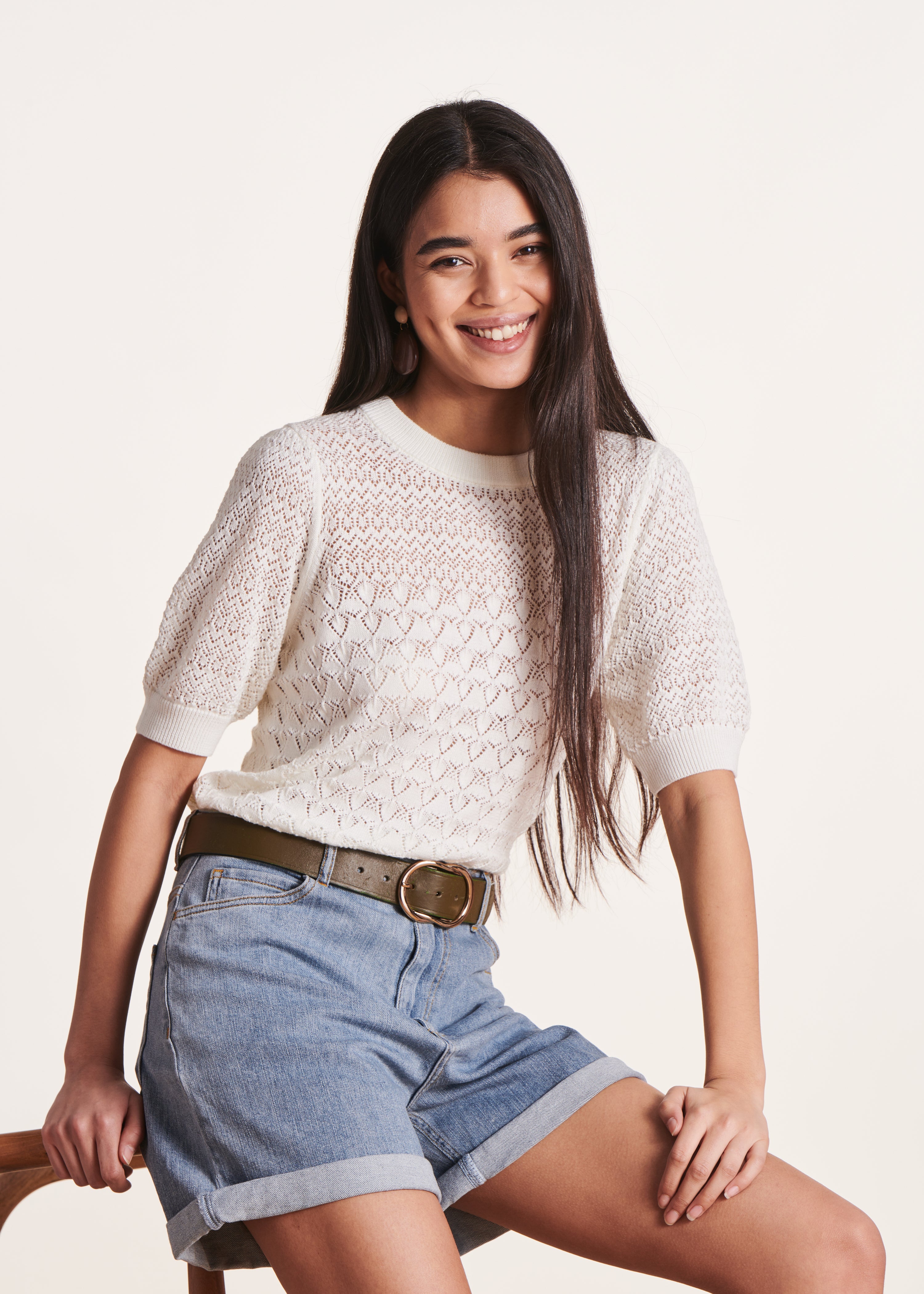 la-f-e-marabout-e-pulls-gilets-dulce-pullover-ecru-lochstrick image 1