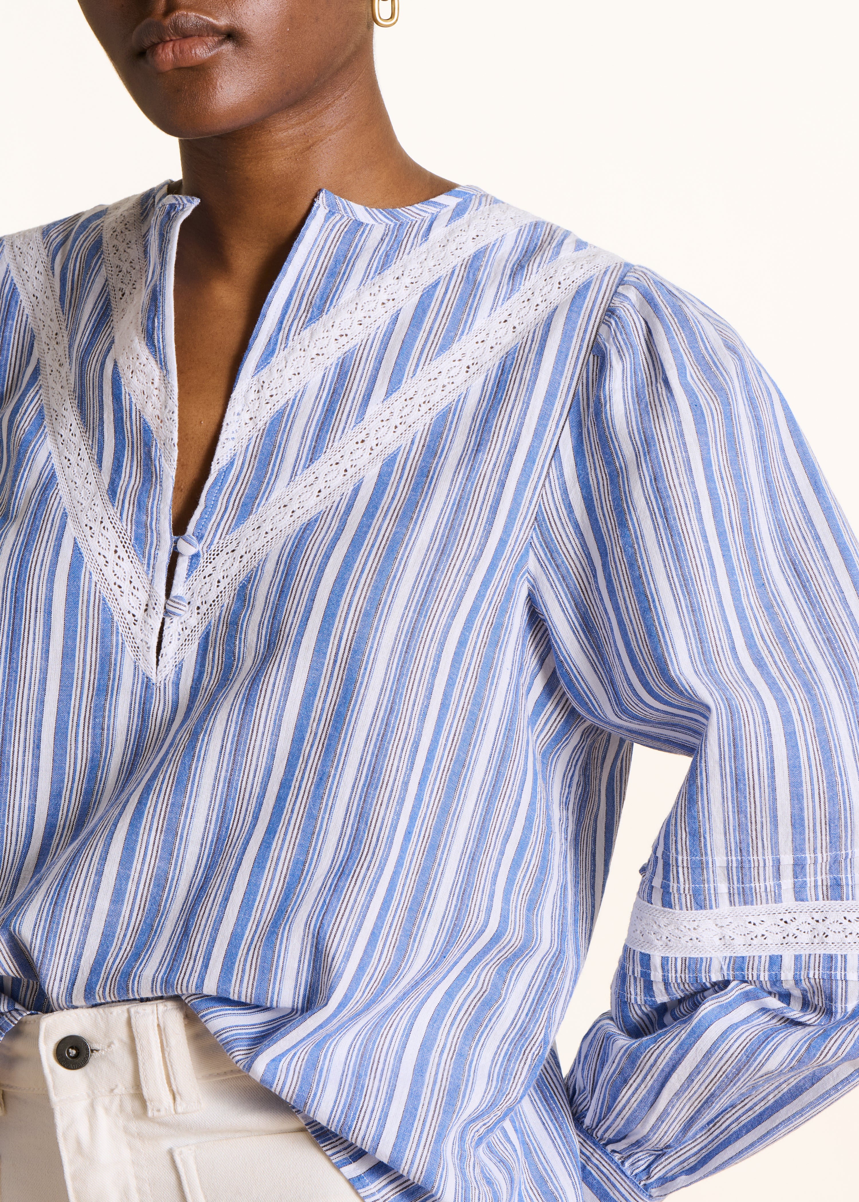 la-f-e-marabout-e-streifen-bluse-wei-blau-bio-baumwolle image 5