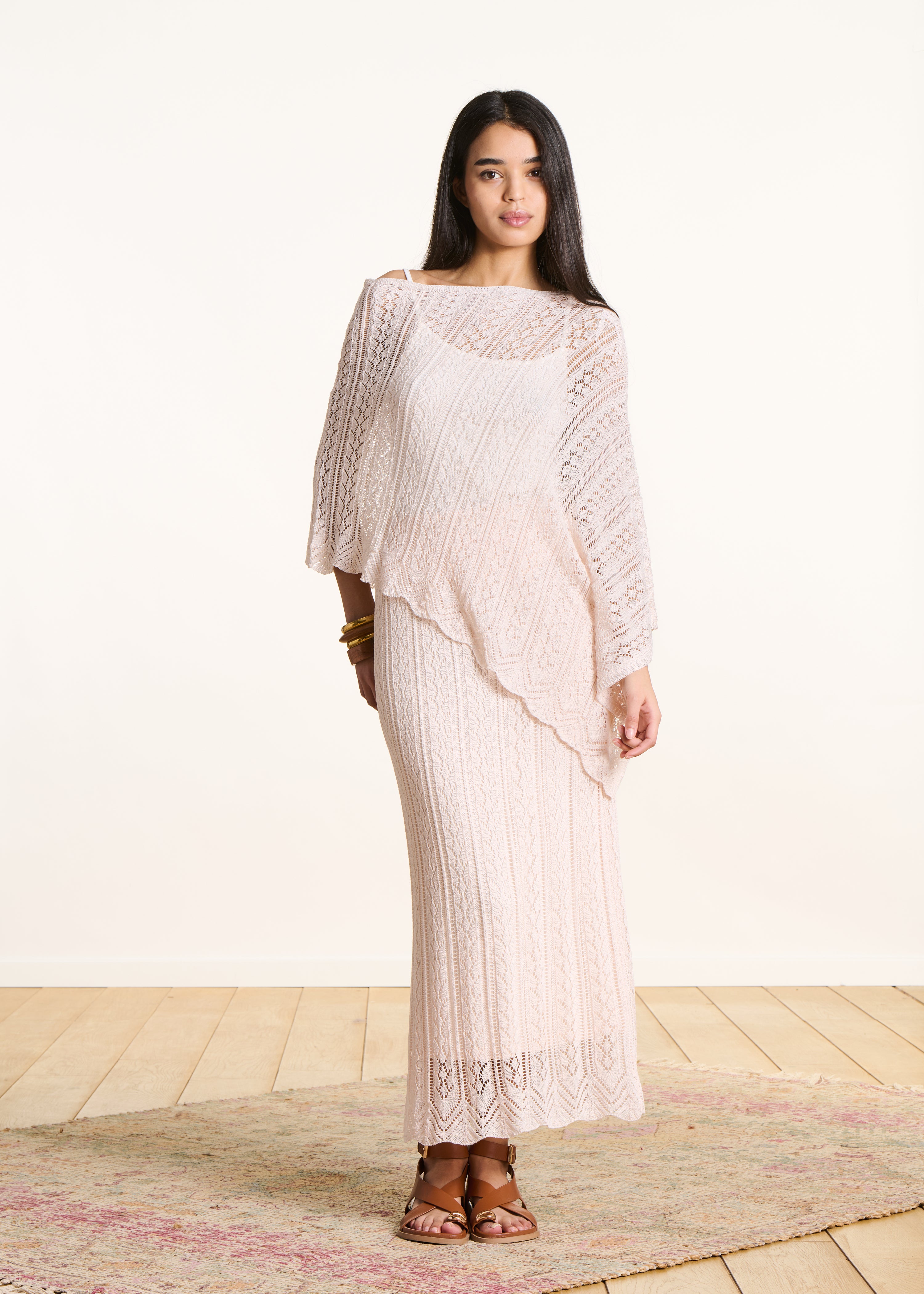 la-f-e-marabout-e-pull-cape-strickponcho-ecru-tu image 2