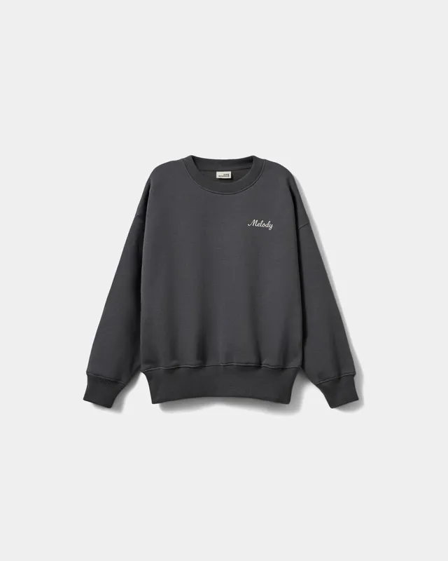 sofie-schnoor-young-elisy-sweatshirt-dark-grey-baumwolle-print image 1