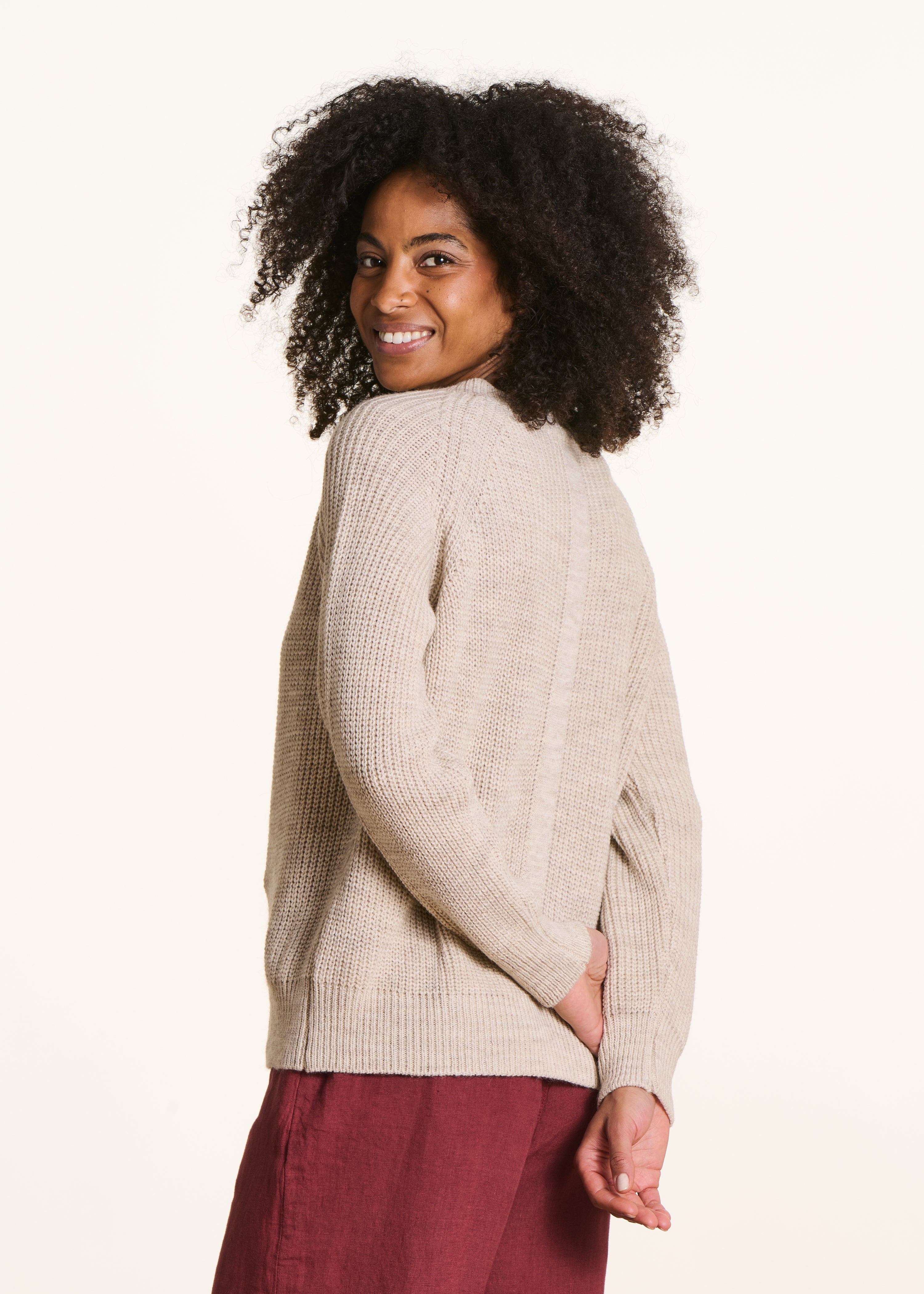 la-f-e-marabout-e-tarax-pullover-beige-v-ausschnitt-xs-xl image 3