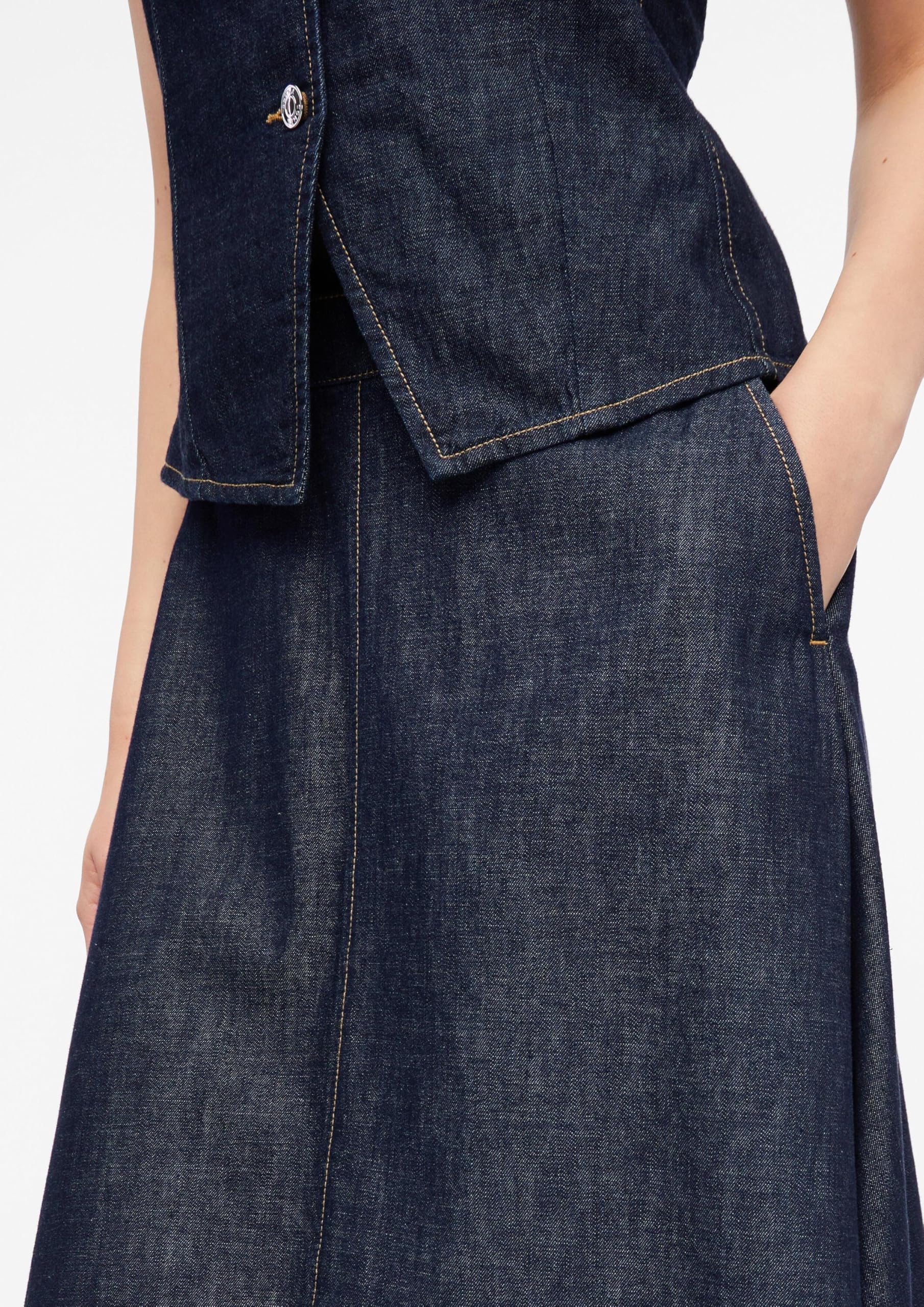 comma-skirts-jeansrock-a-linie-midi-denim-gr-34 image 4