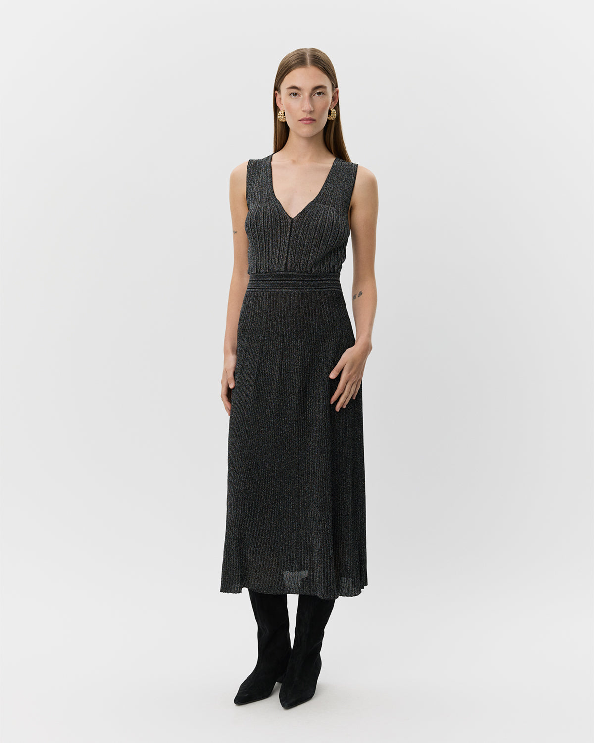 sofie-schnoor-women-celestinesw-dress-maxi-kleid-schwarz-glitzer image 2