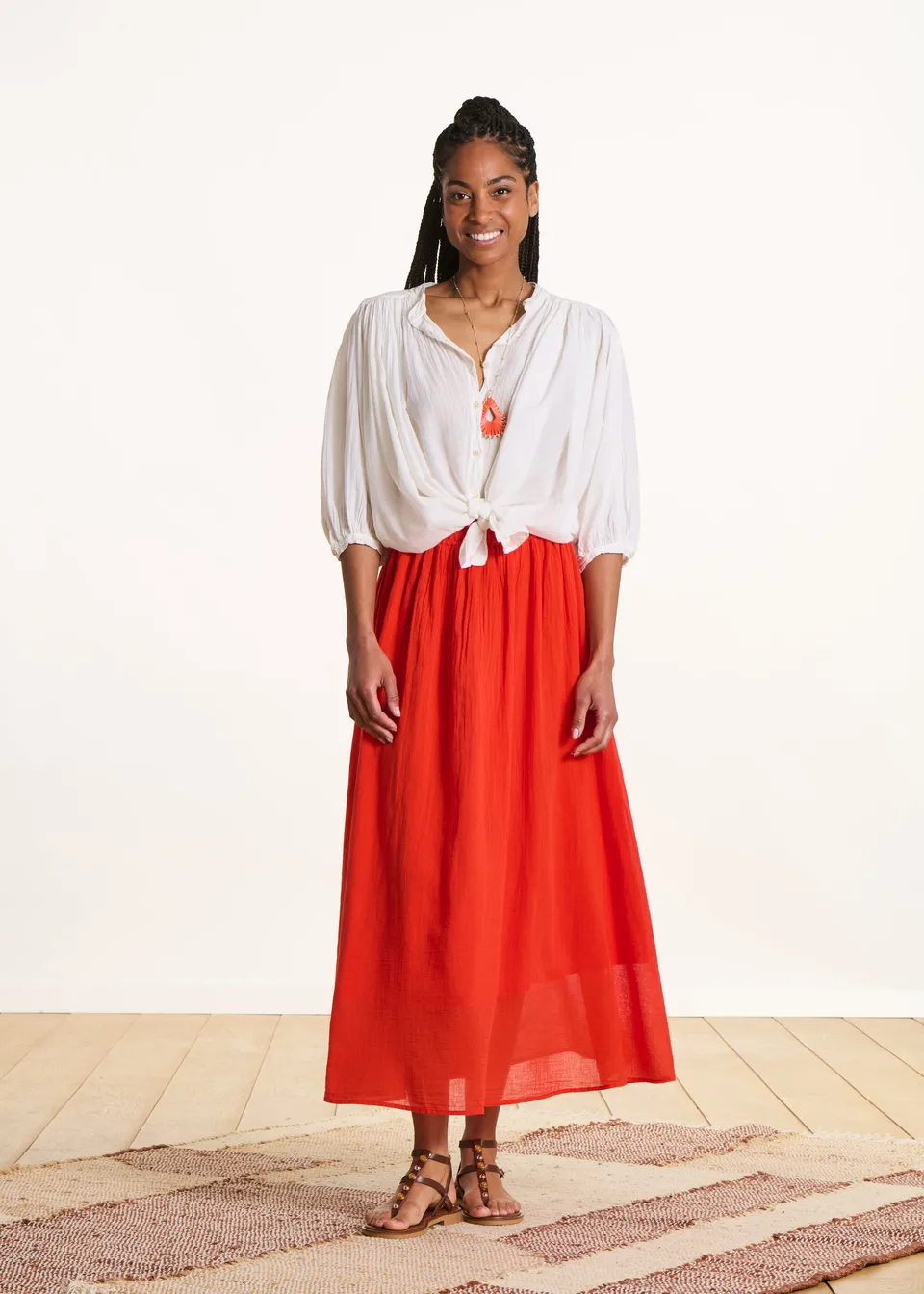 la-f-e-marabout-e-forena-maxirock-orange-baumwollvoile image 1