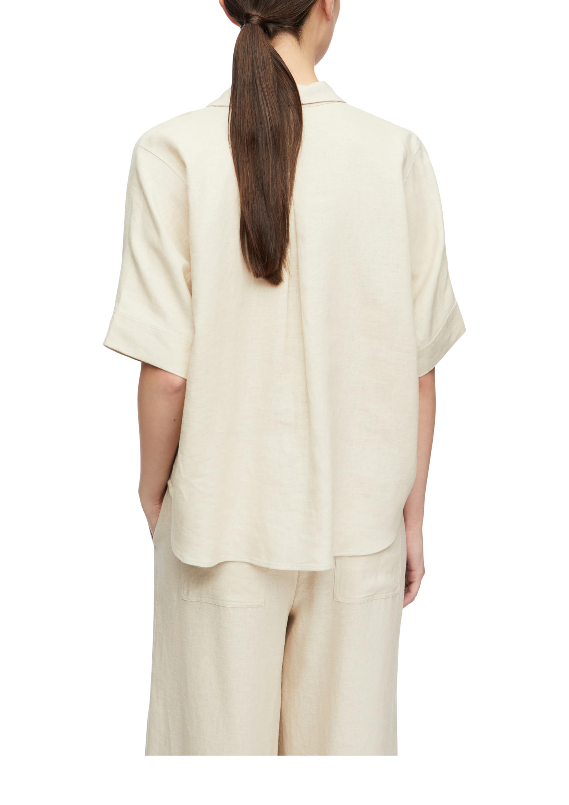 comma-blouses-oversize-bluse-beige-gr-34-leinenmix image 2