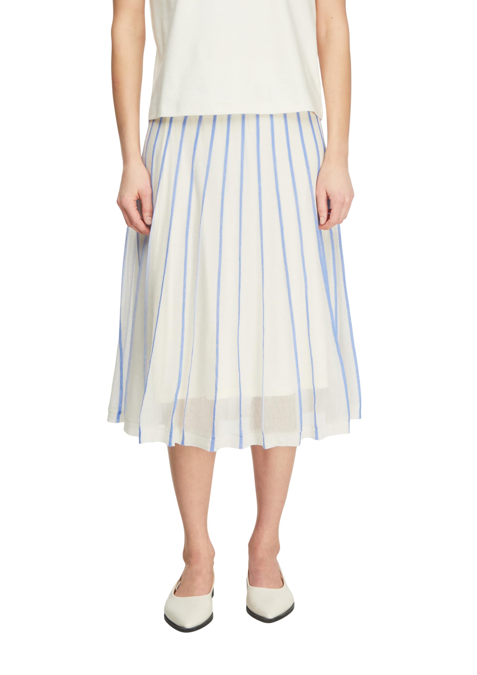 comma-skirts-gestrickter-rock-plissee-optik-elastischer-bund image 1