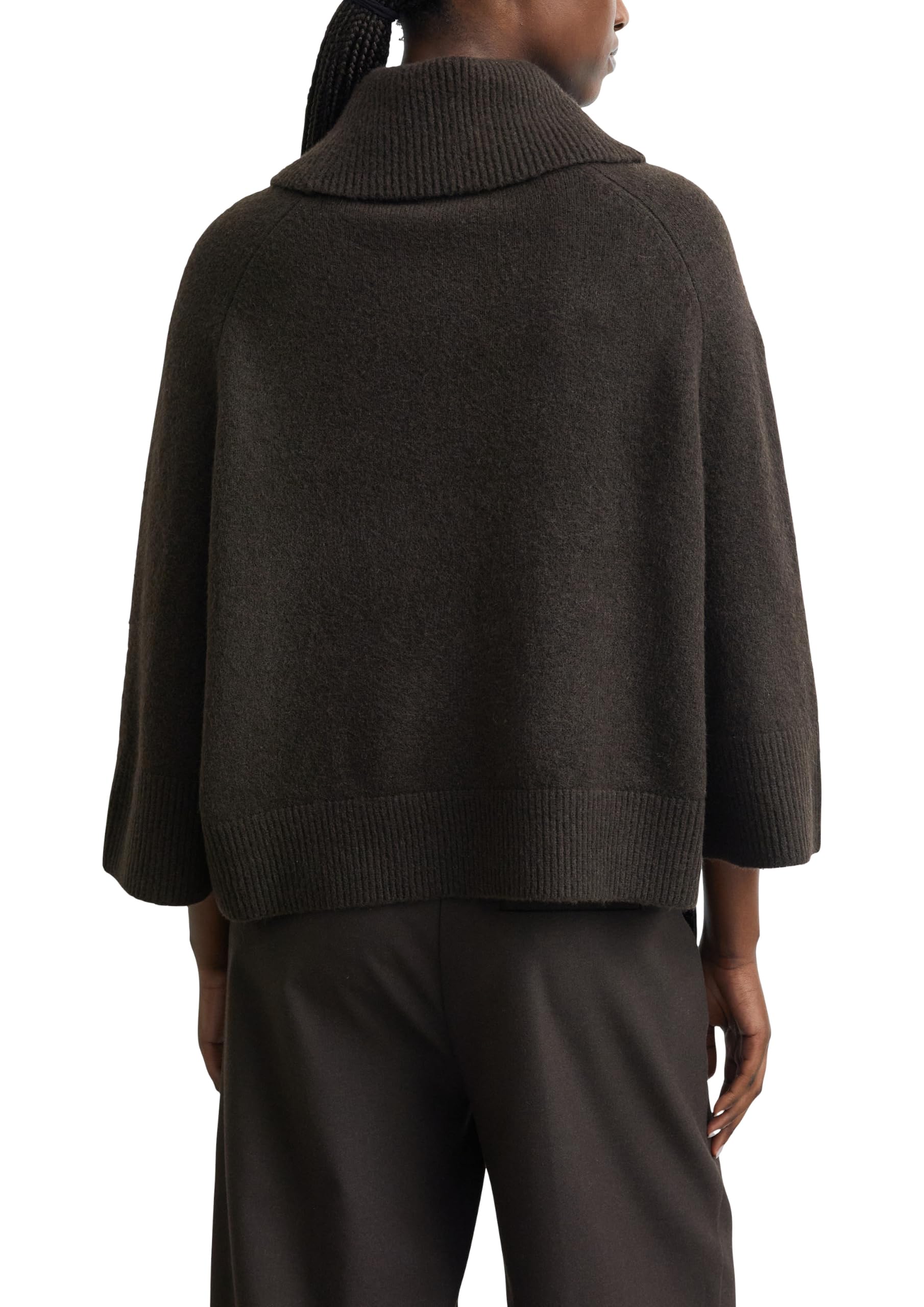 comma-poncho-pullover-rollkragen-loose-fit-beige image 2