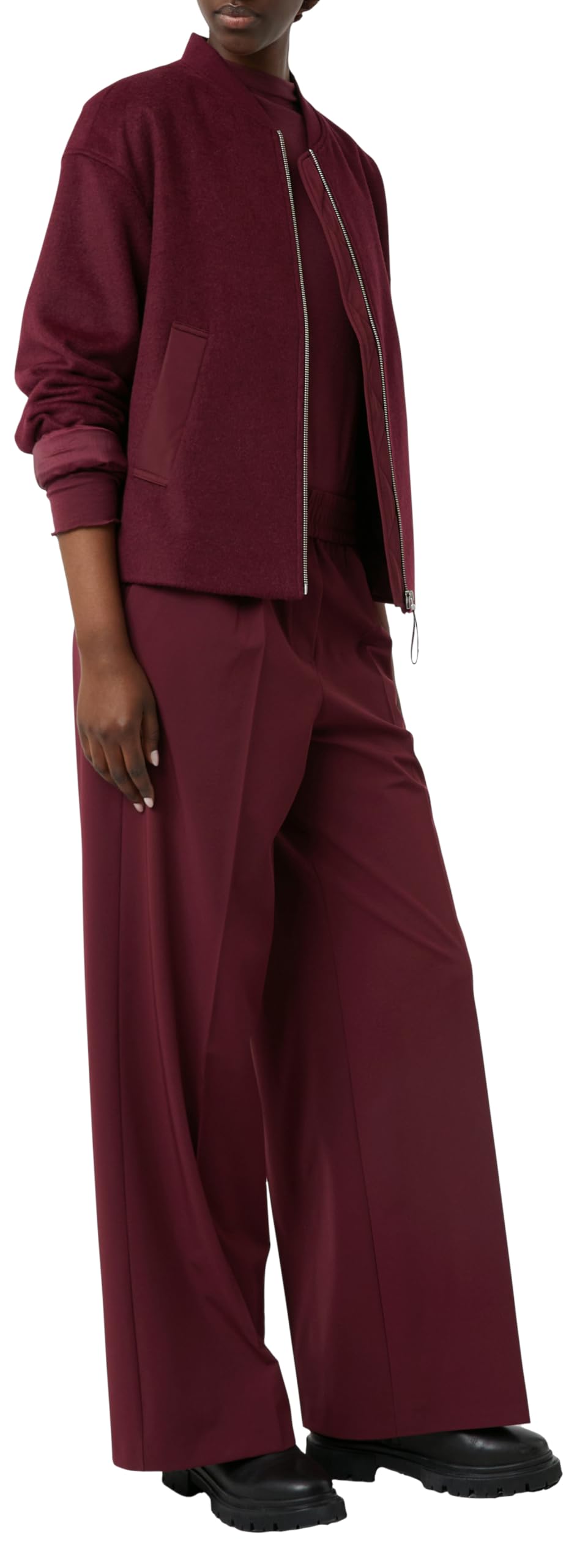 comma-blouson-jacke-wollmix-m-bordeaux-kapuze image 4