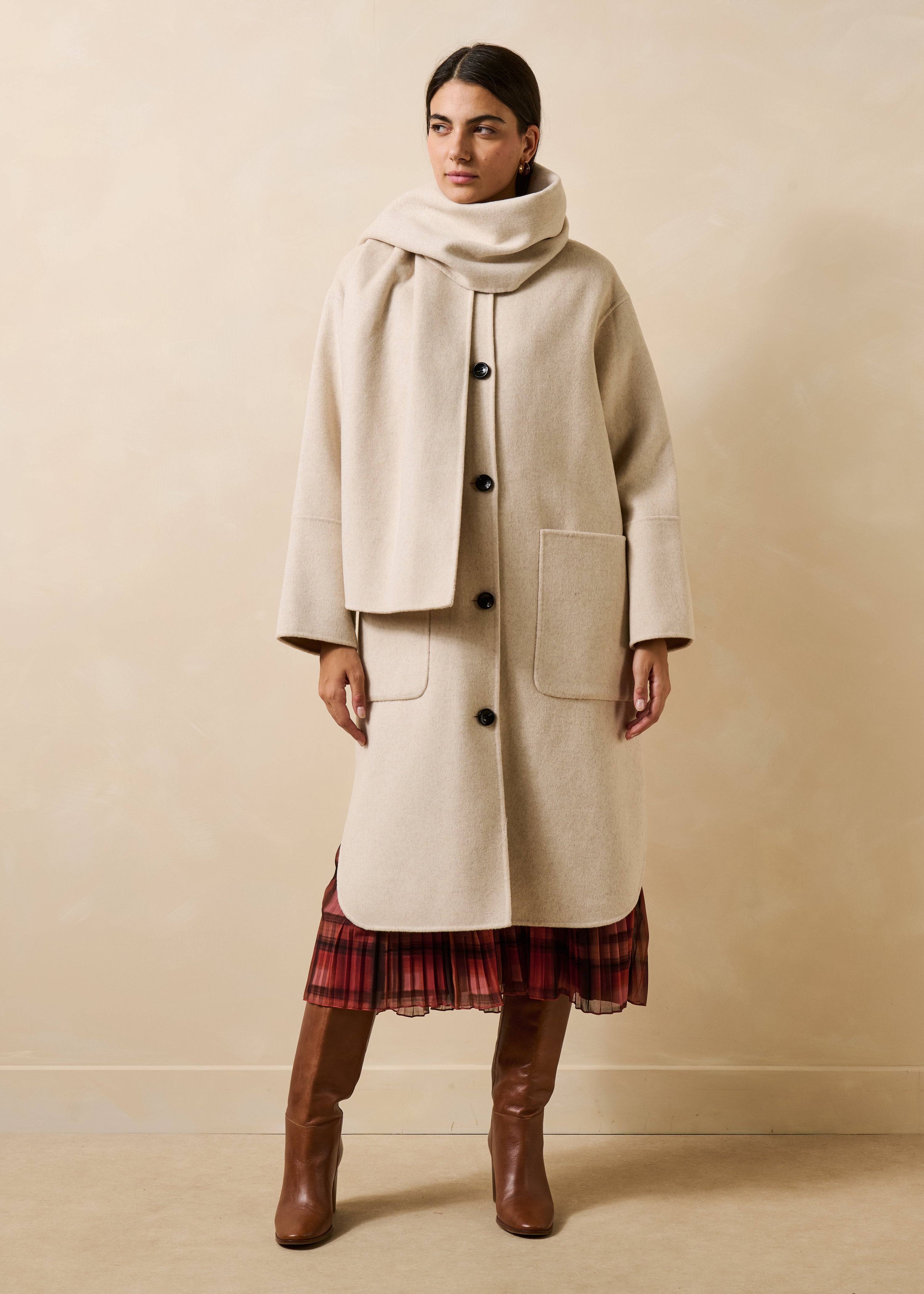 la-f-e-marabout-e-genial-mantel-damen-ecru-2-wollmix image 2